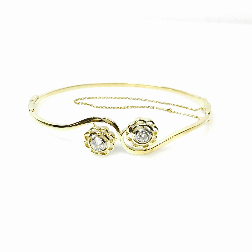 Antique Diamond Bangle Bracelet