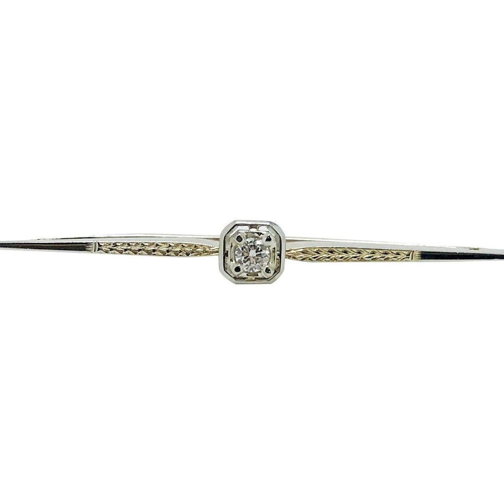 Antique Diamond Bar Brooch