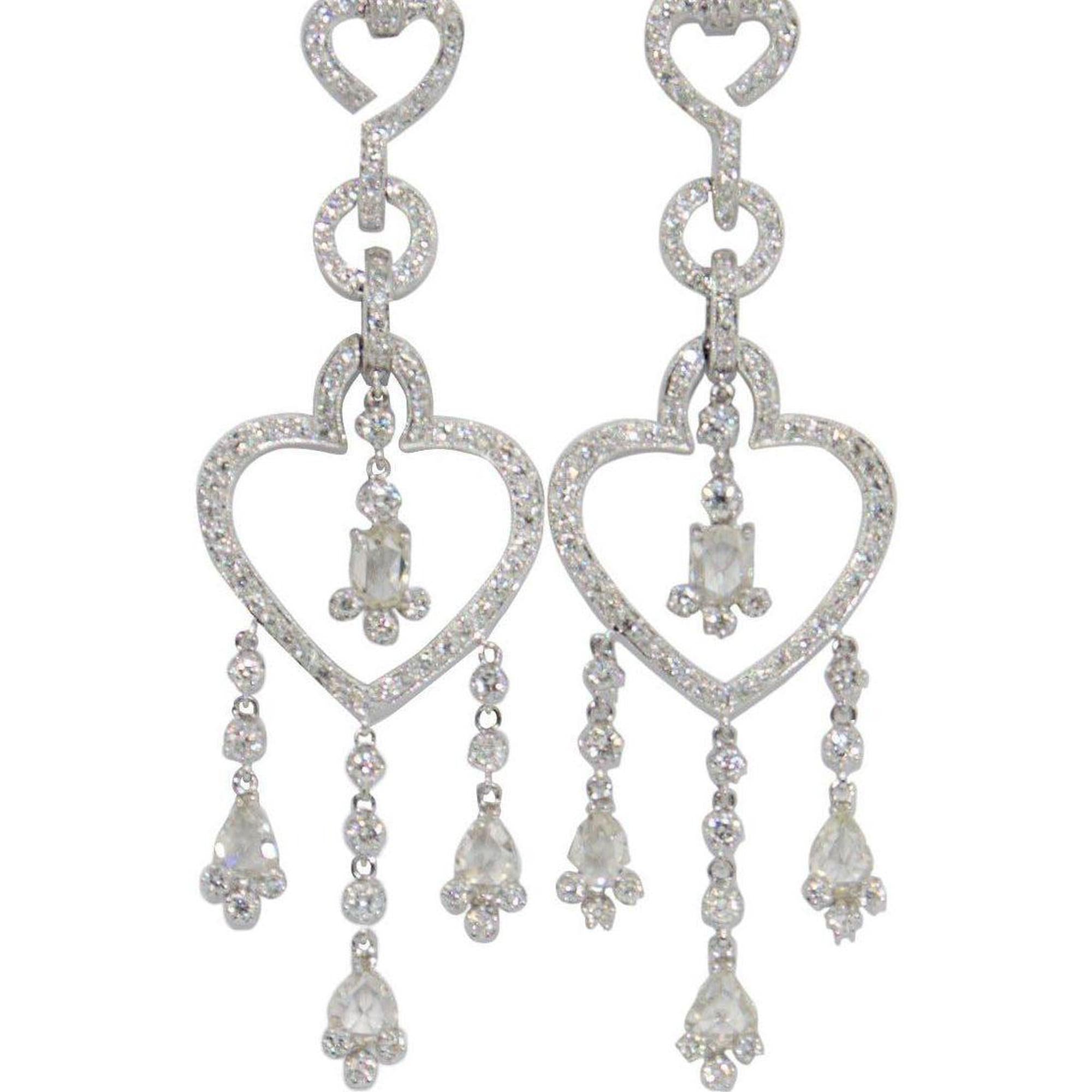 Antique Diamond Drop Earrings