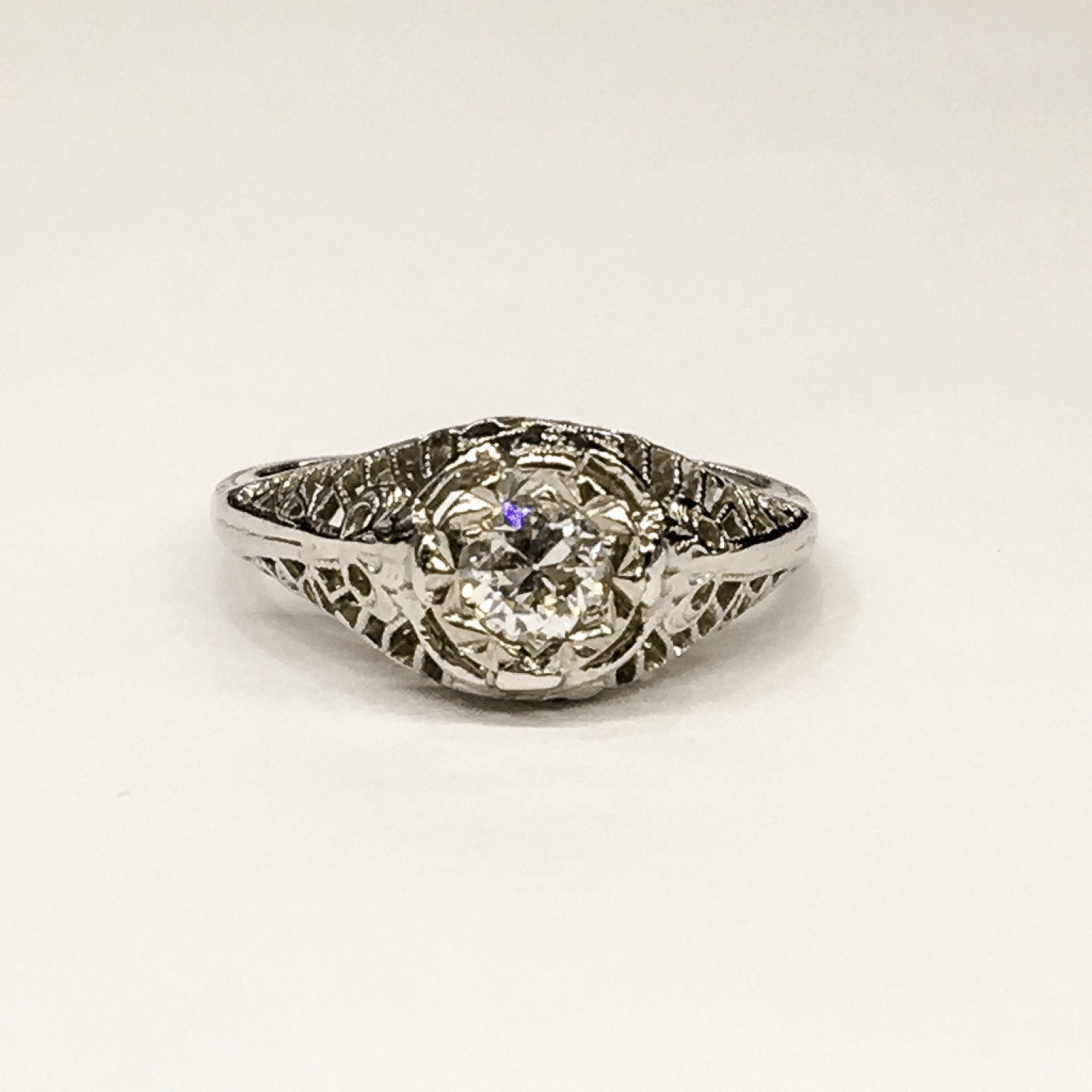 Antique Diamond Filigree Ring