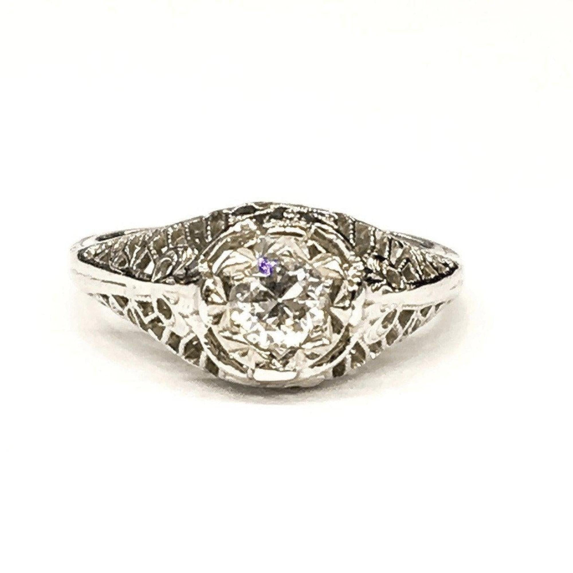 Antique Diamond Filigree Ring