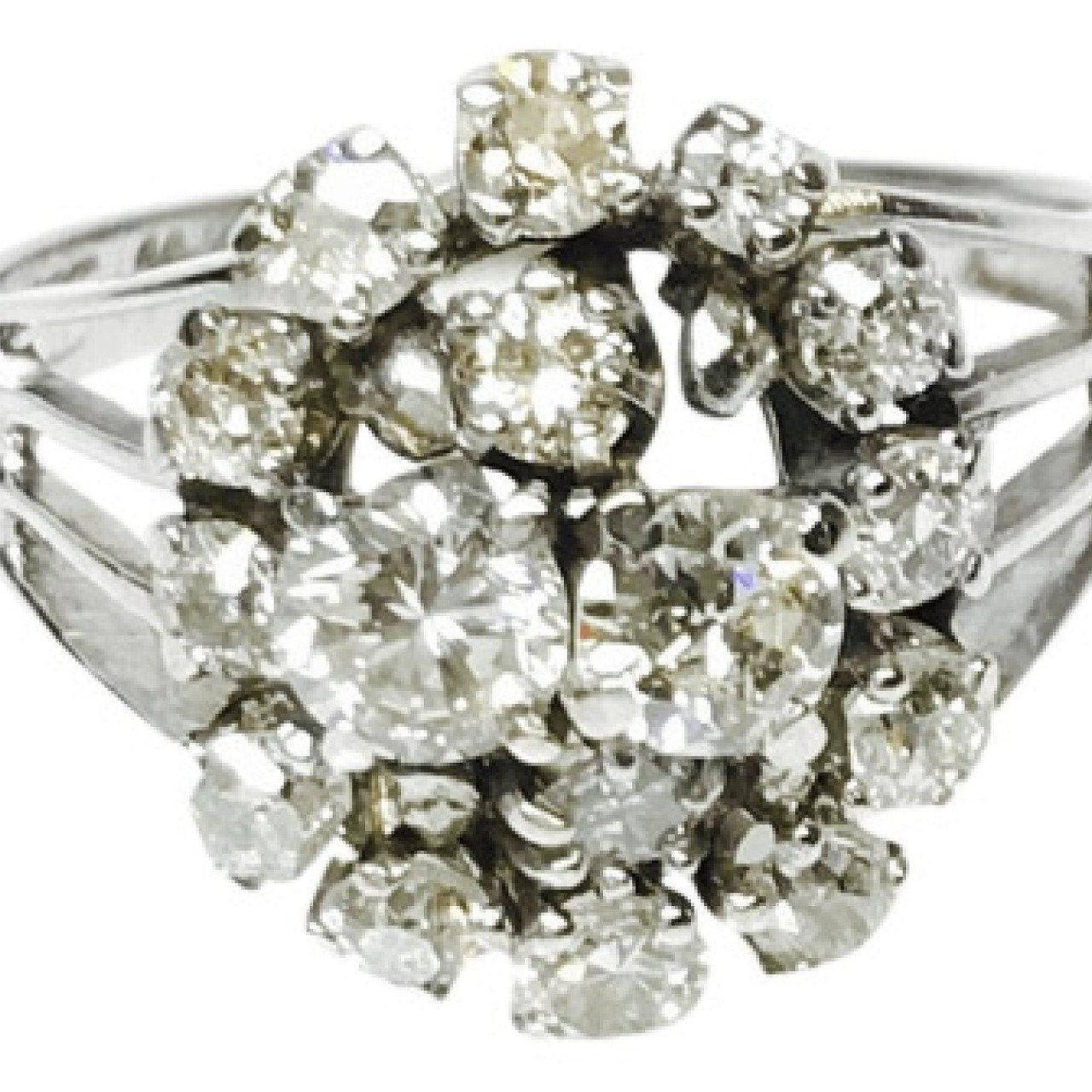 Antique Diamond Ring in 14kt White Gold