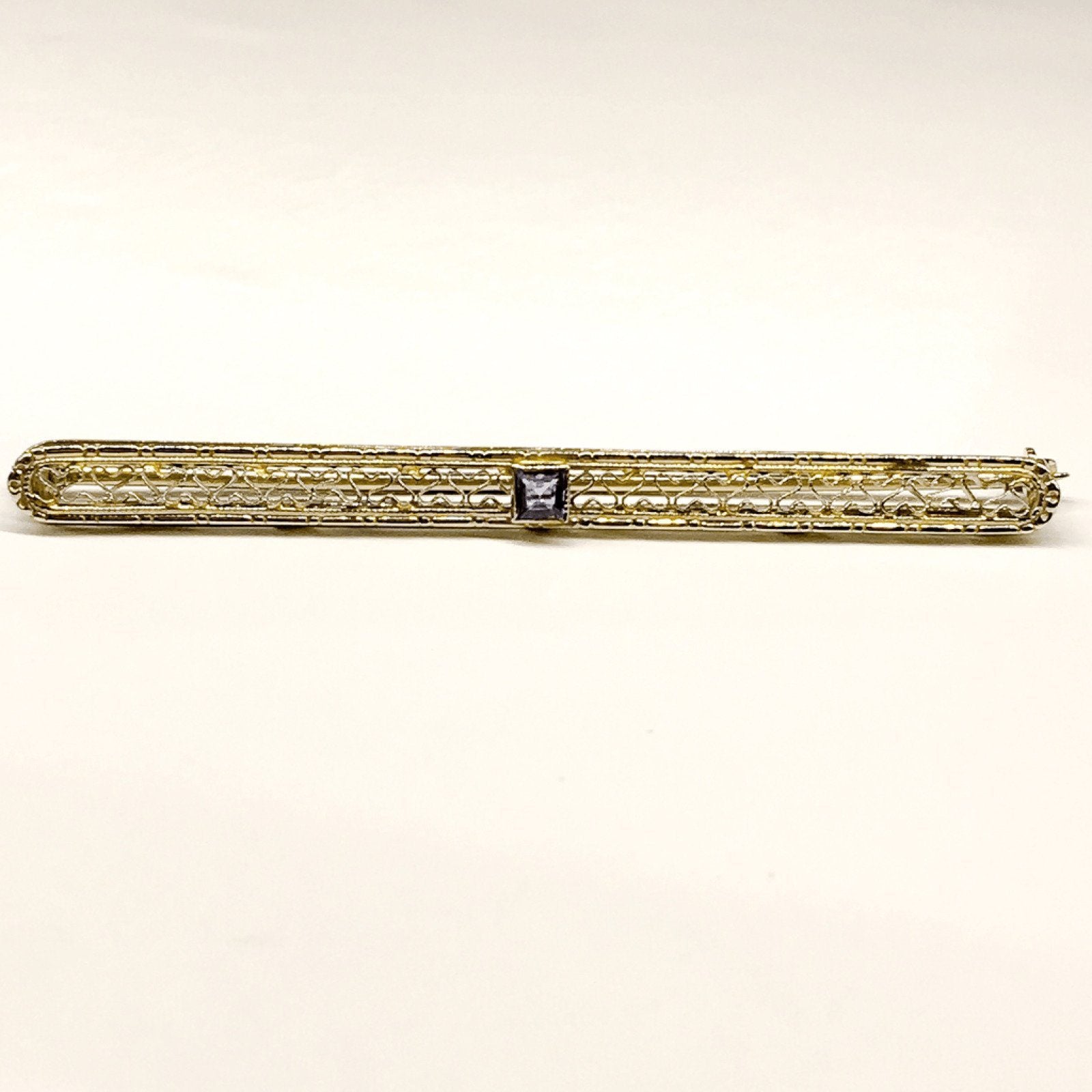 Antique Filigree Bar Brooch