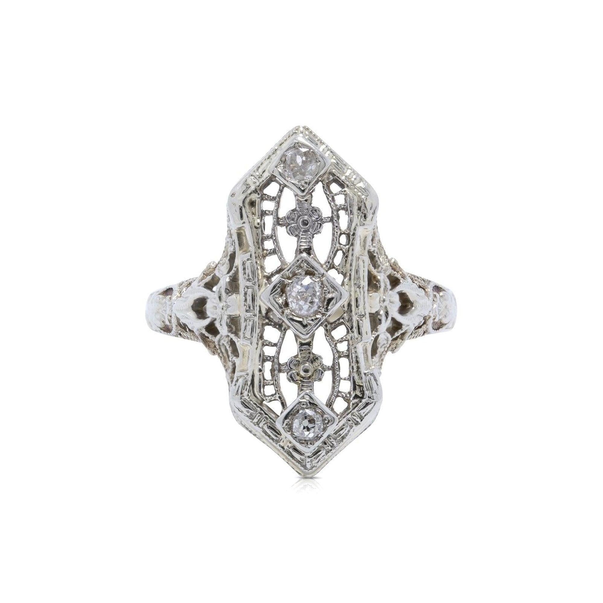 Antique Filigree Diamond Ring