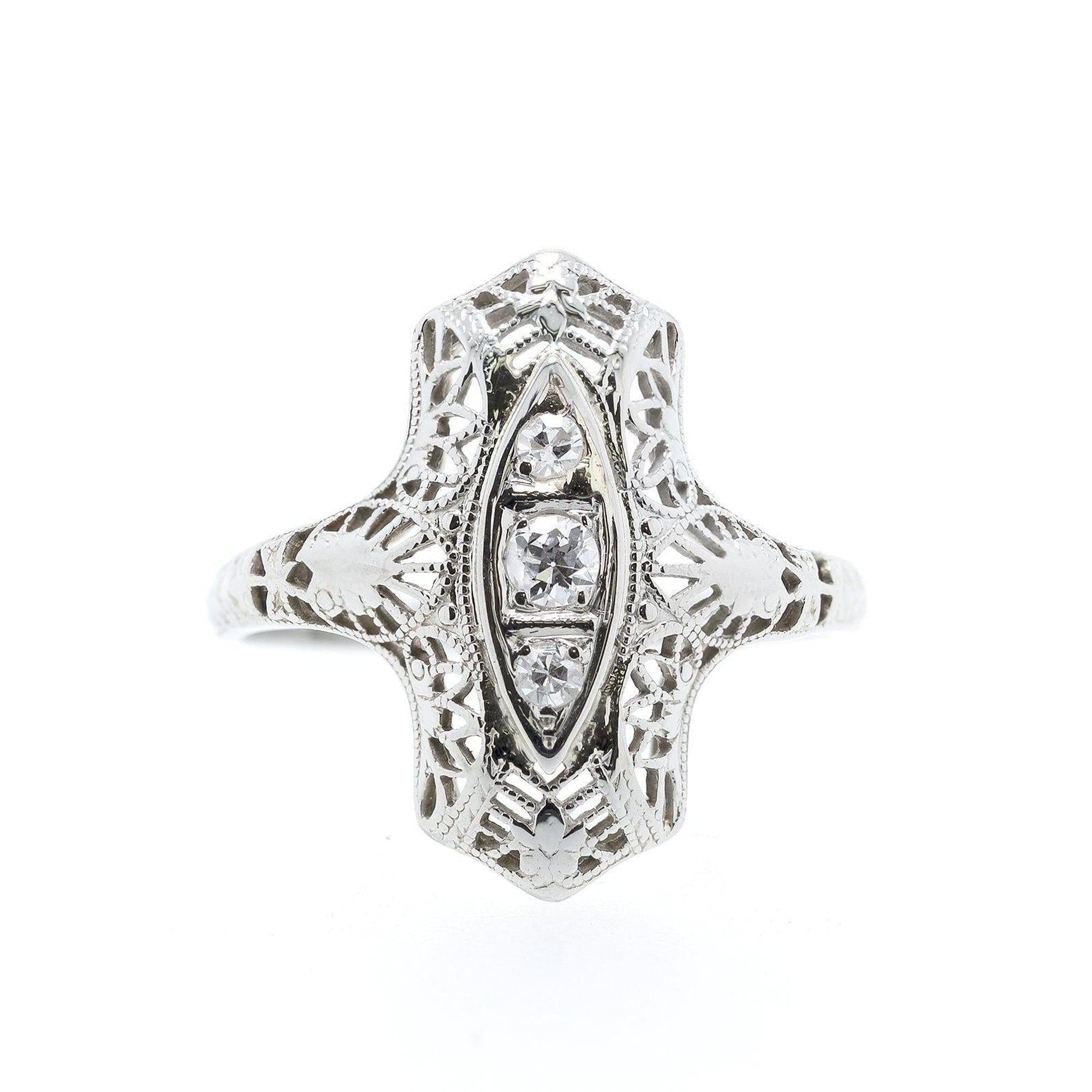 Antique Filigree Diamond Ring