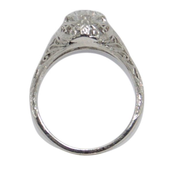 Antique Filigree Solitaire Diamond Ring