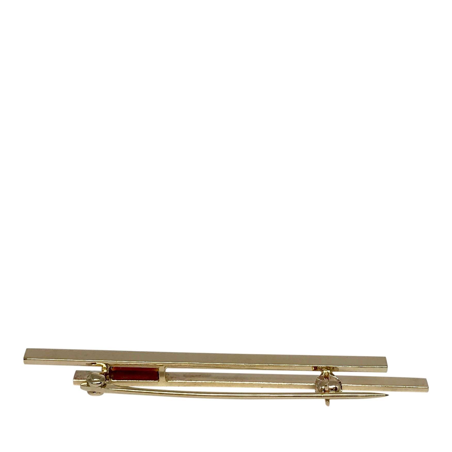 Antique Garnet Bar Brooch