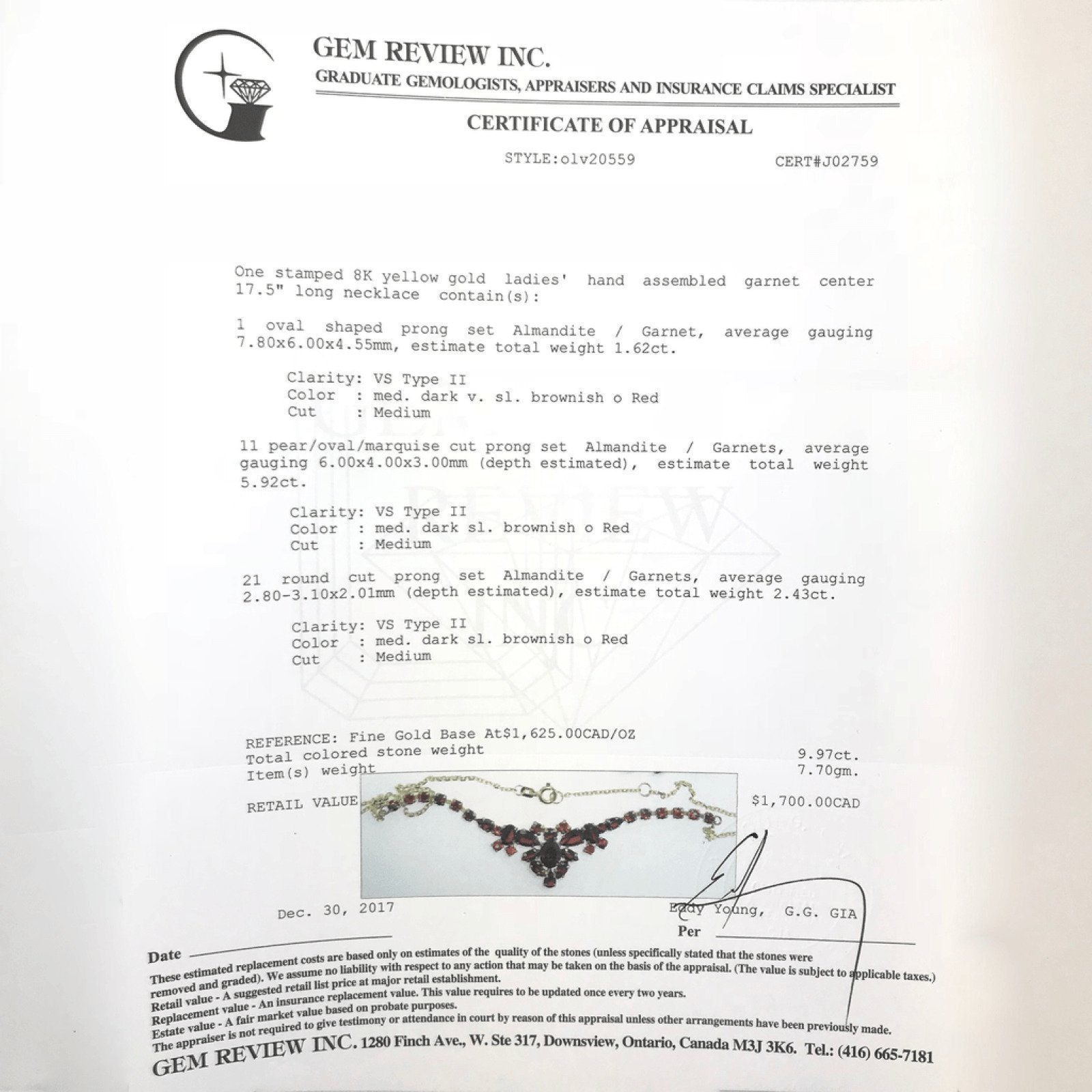 Antique Garnet Necklace