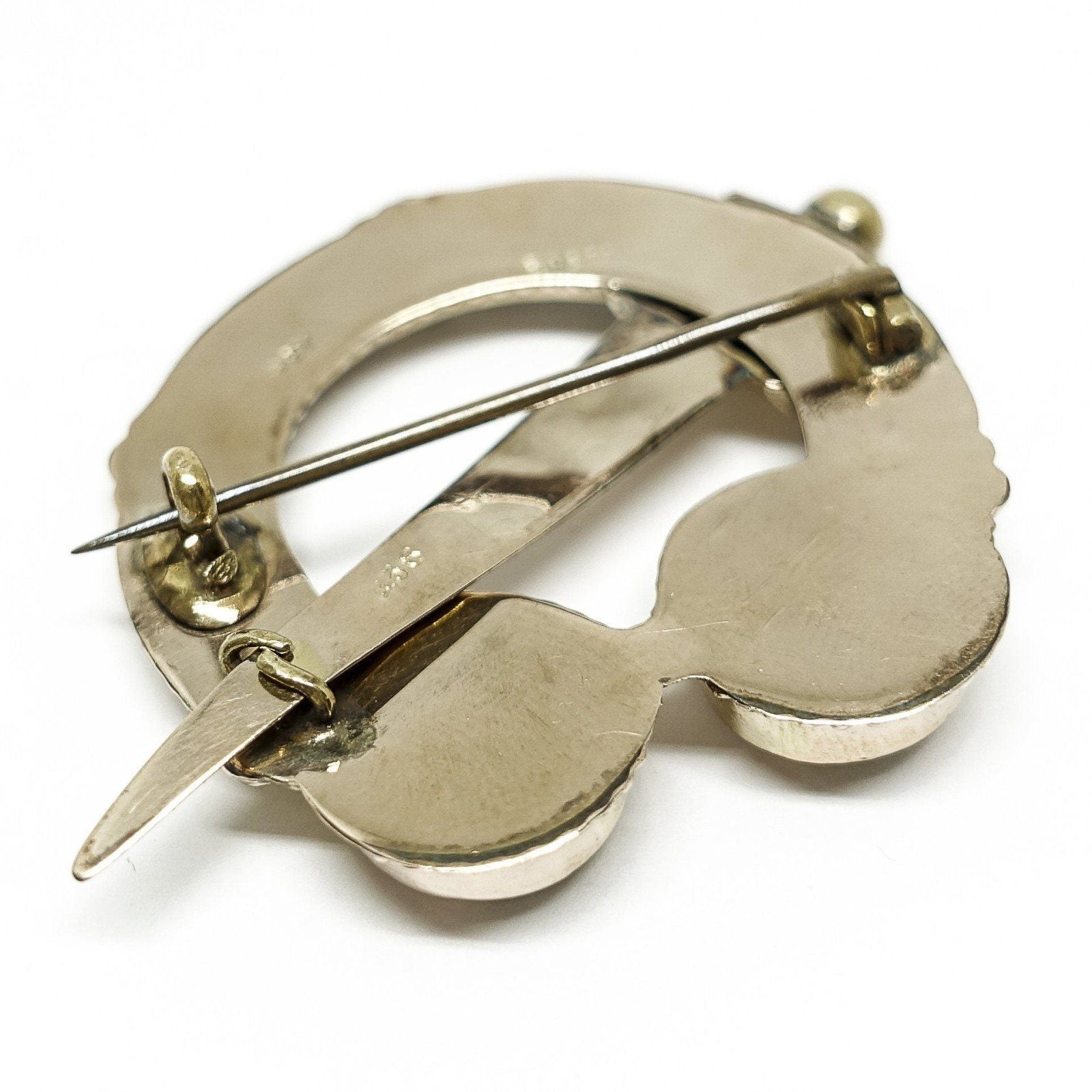 Antique Green Serpentine Brooch