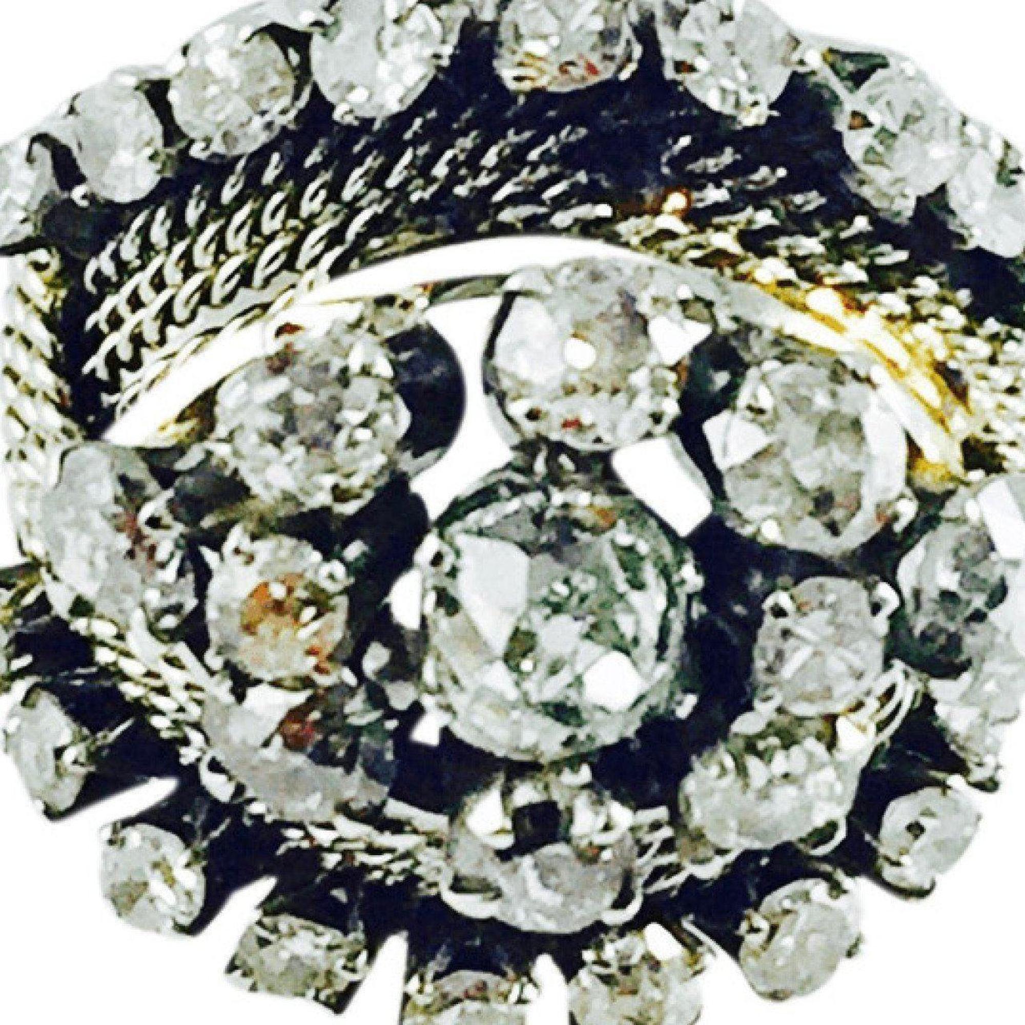 Antique Hand Assembled Diamond Cluster Ring