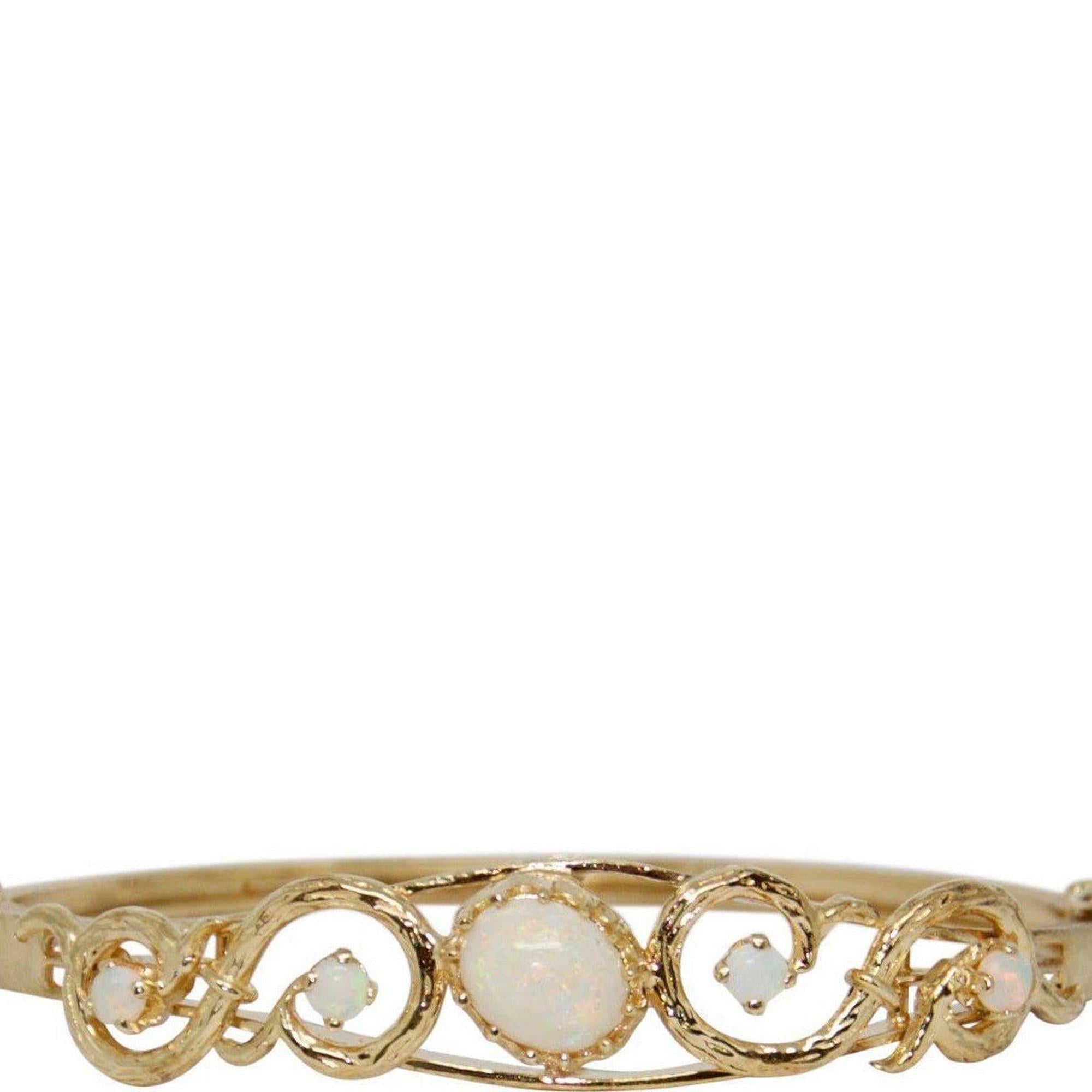 Antique Opal Bangle Bracelet