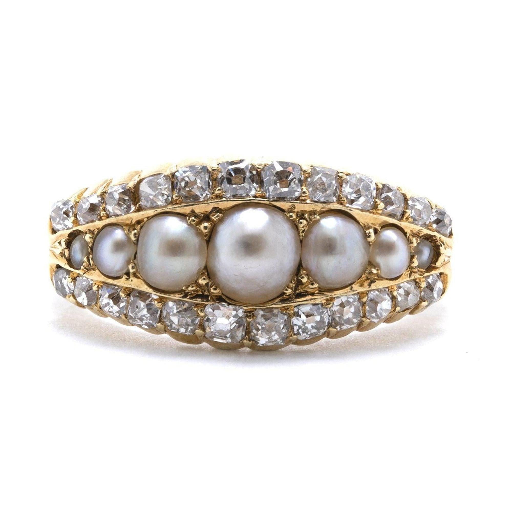 Antique Pearl & Diamond Ring