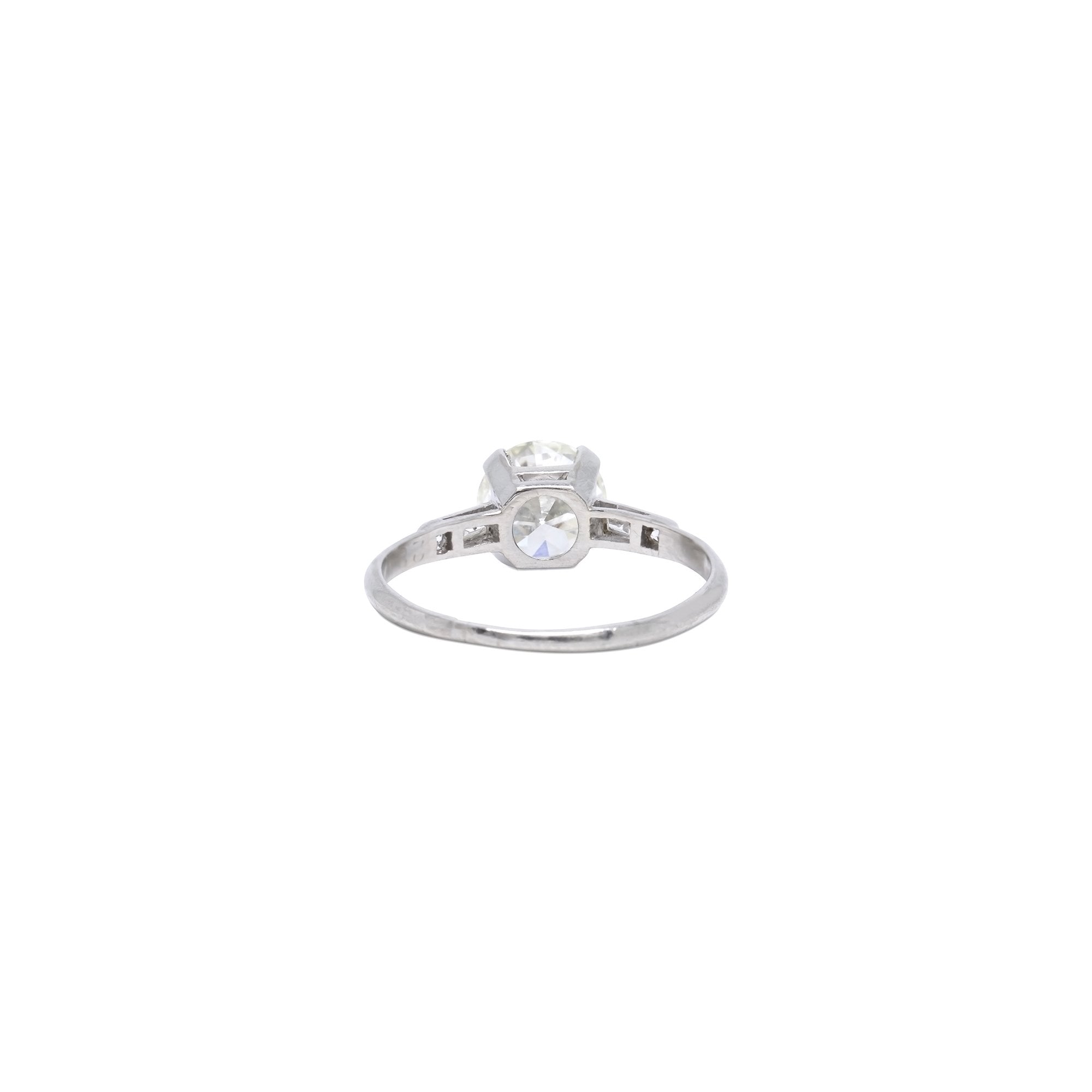 Antique Platinum Diamond Engagement Ring