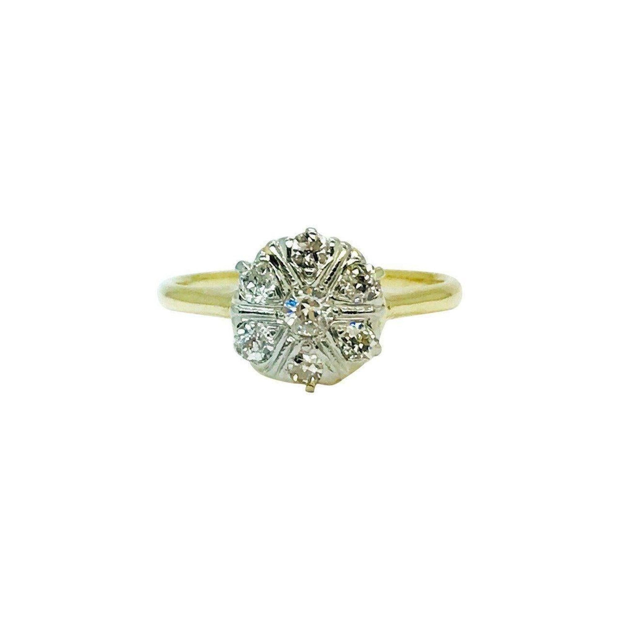 Antique Round Cluster Ring