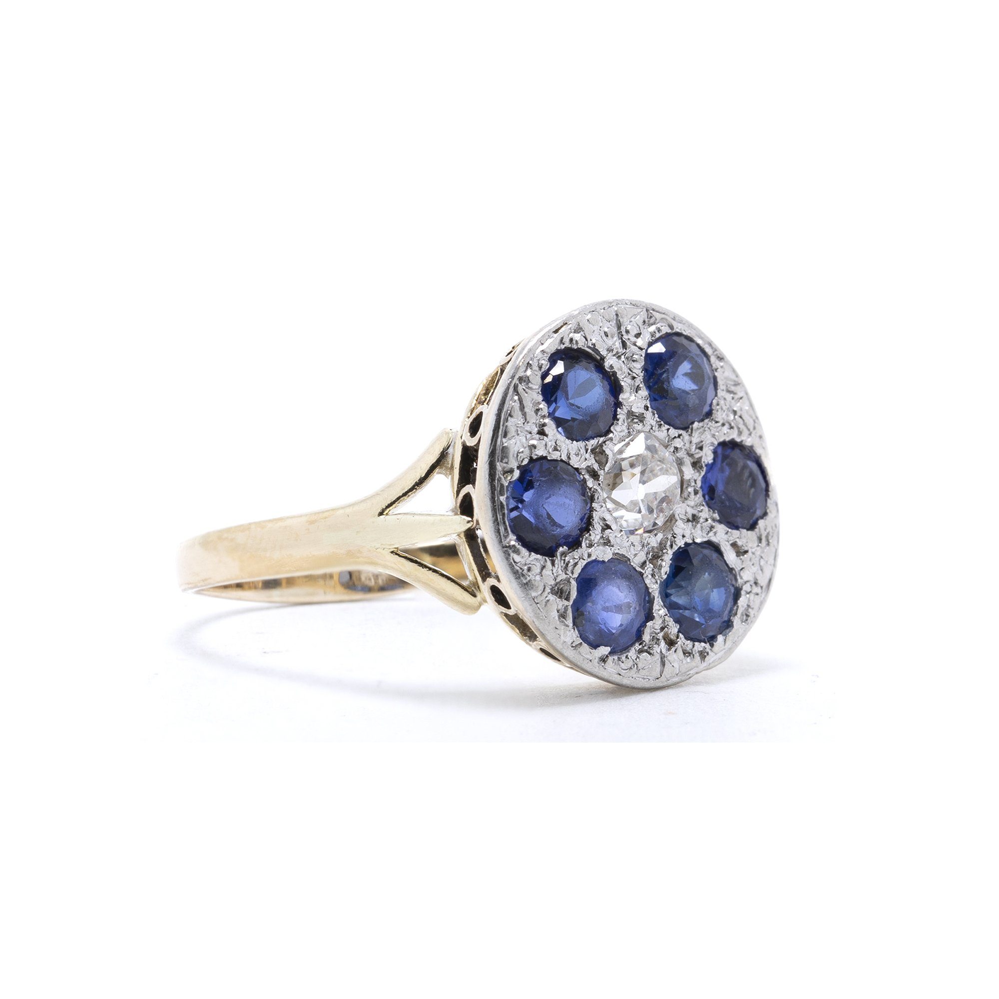 Antique Sapphire and Diamond Ring