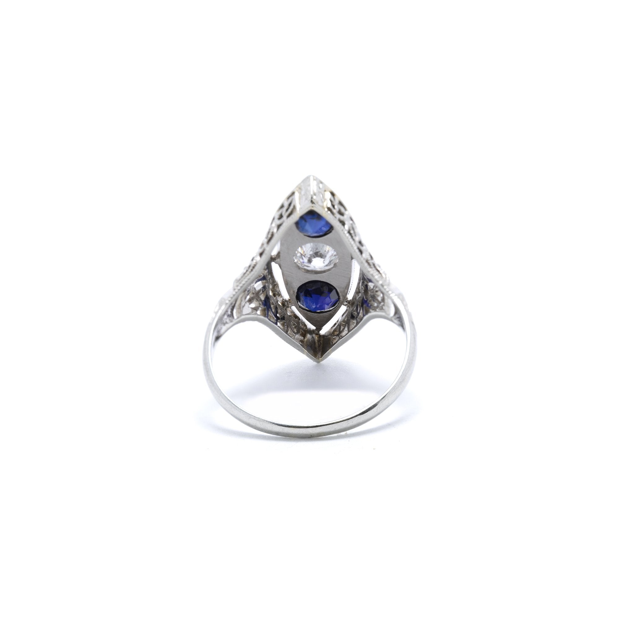 Antique Sapphire and Diamond Ring