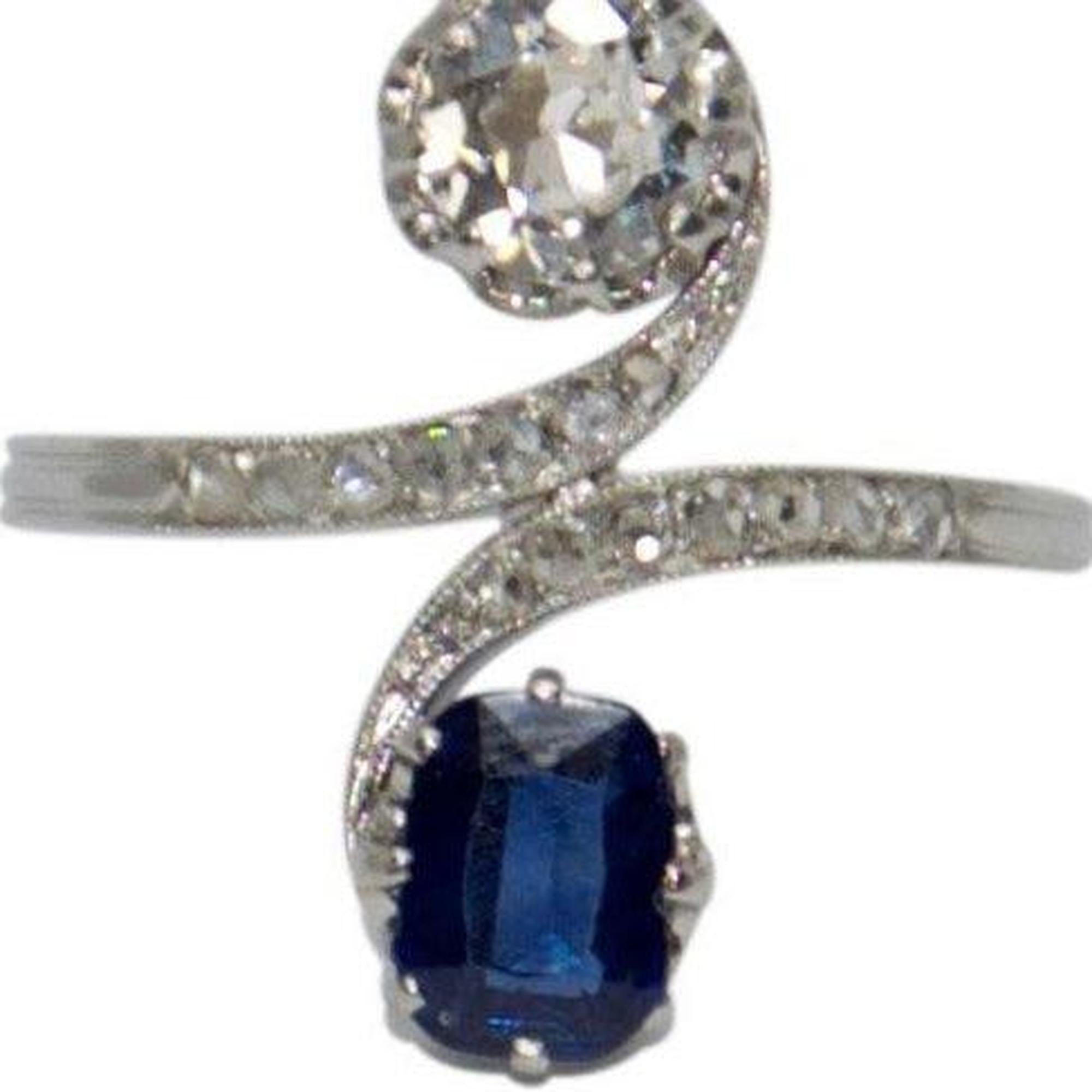 Antique Sapphire and Diamond Ring