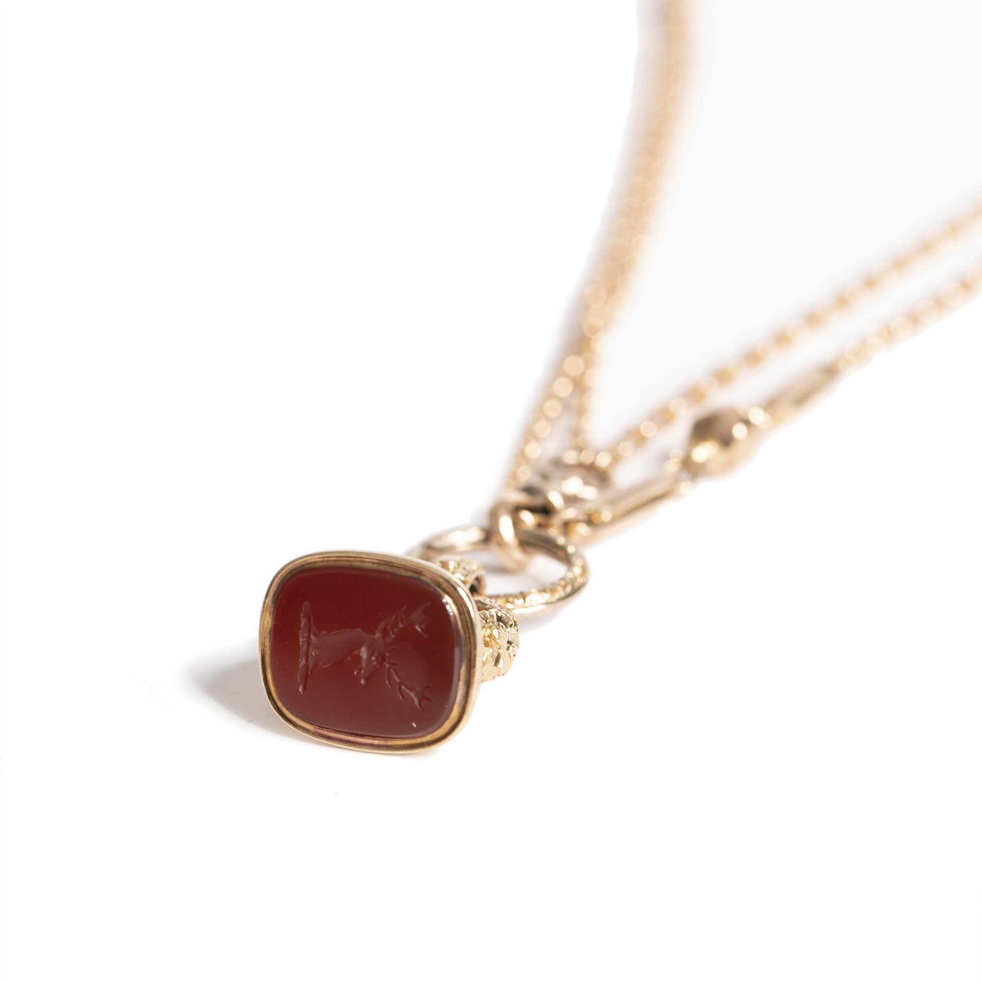 Antique Sard Pendant Necklace