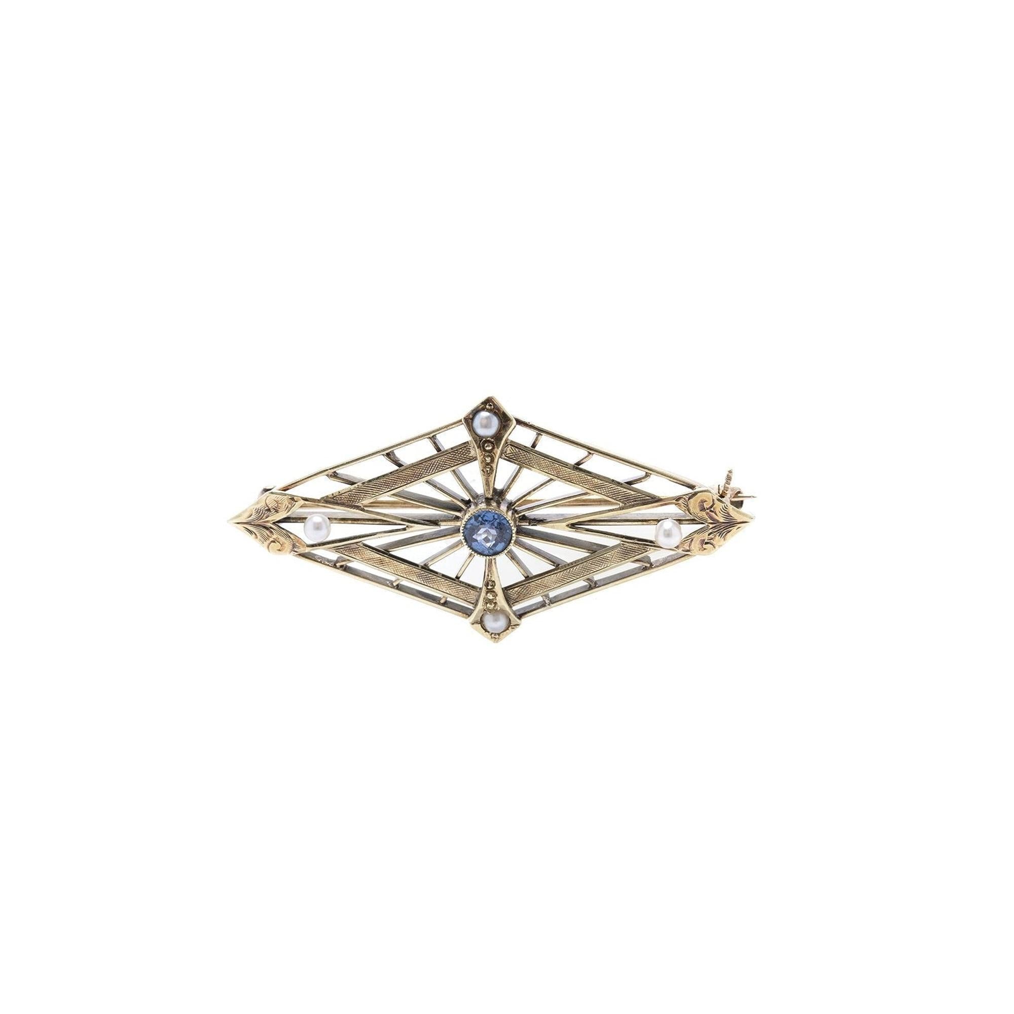 Antique Seed Pearl Brooch