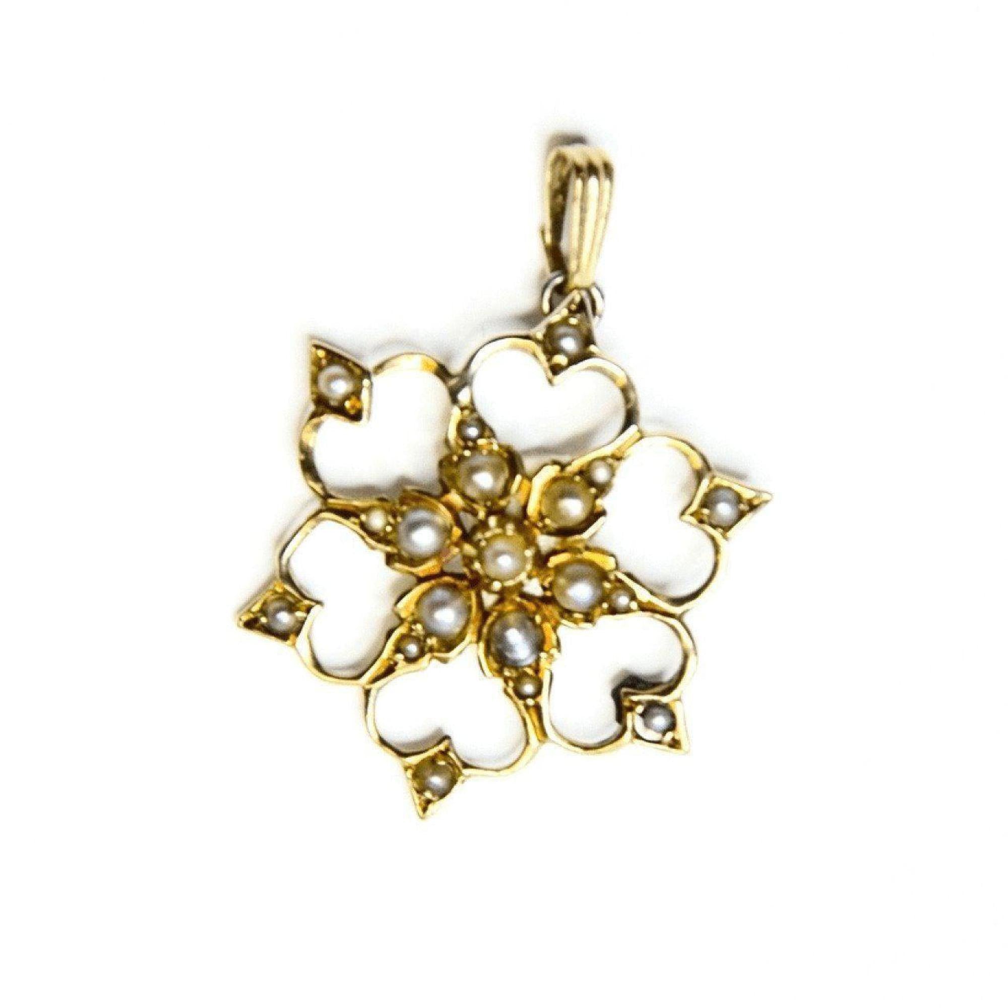 Antique Seed Pearl Pendant