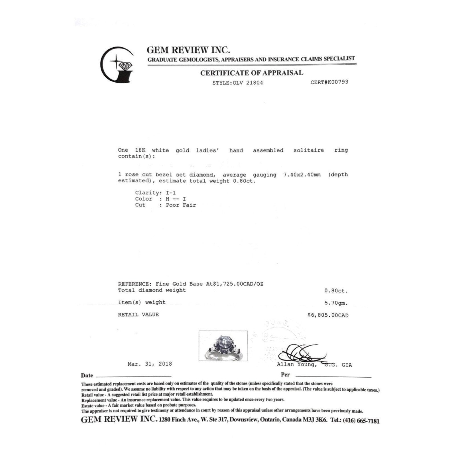 Antique Solitaire Diamond Ring