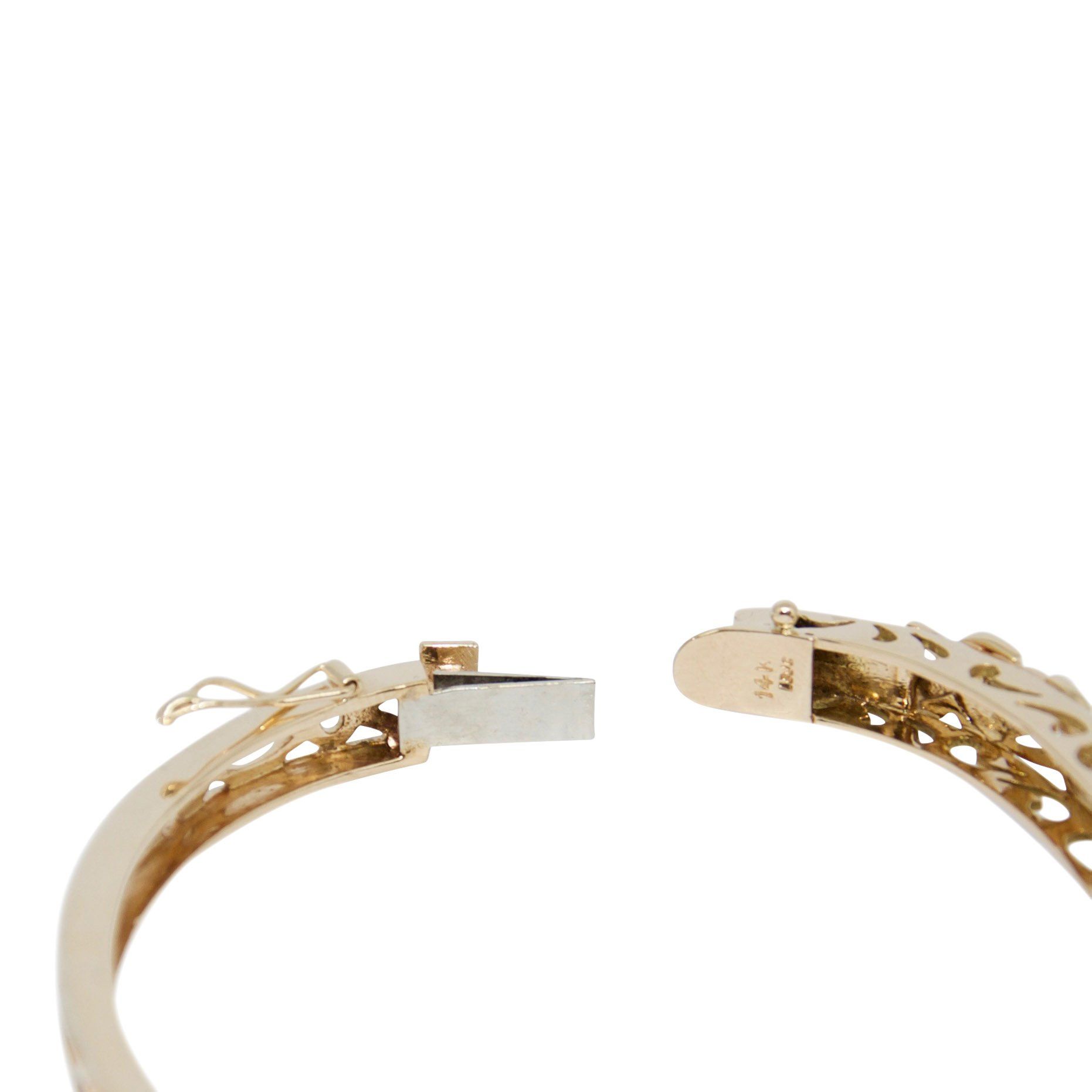 Antique Synthetic Purple Sapphire and Seed Pearl Bangle Bracelet