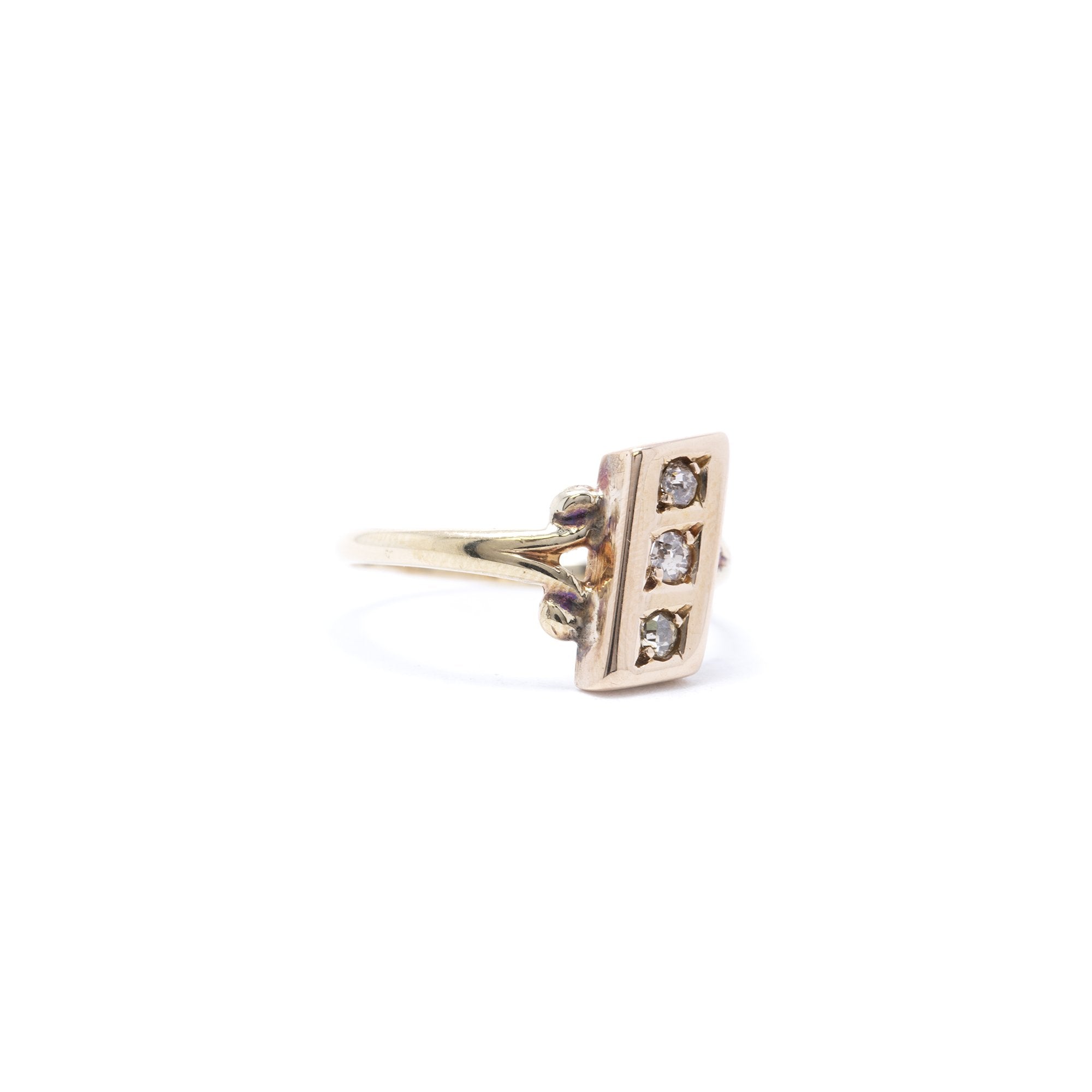 Antique Three Stone Diamond Ring