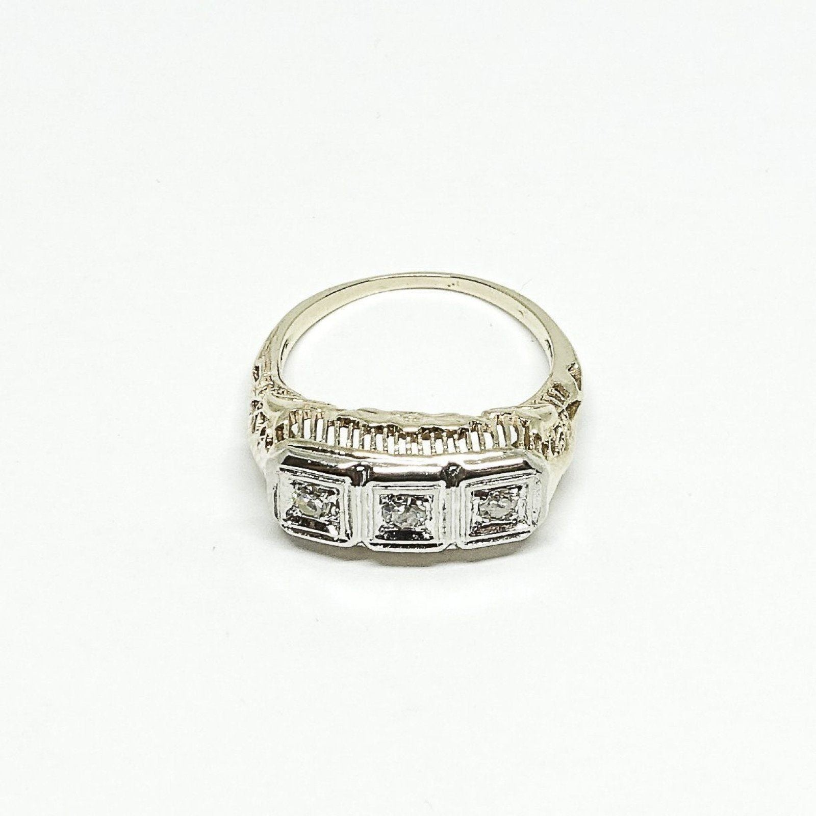 Antique Three Stone Diamond Ring