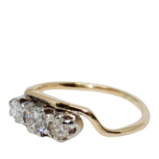Antique Three Stone Diamond Ring