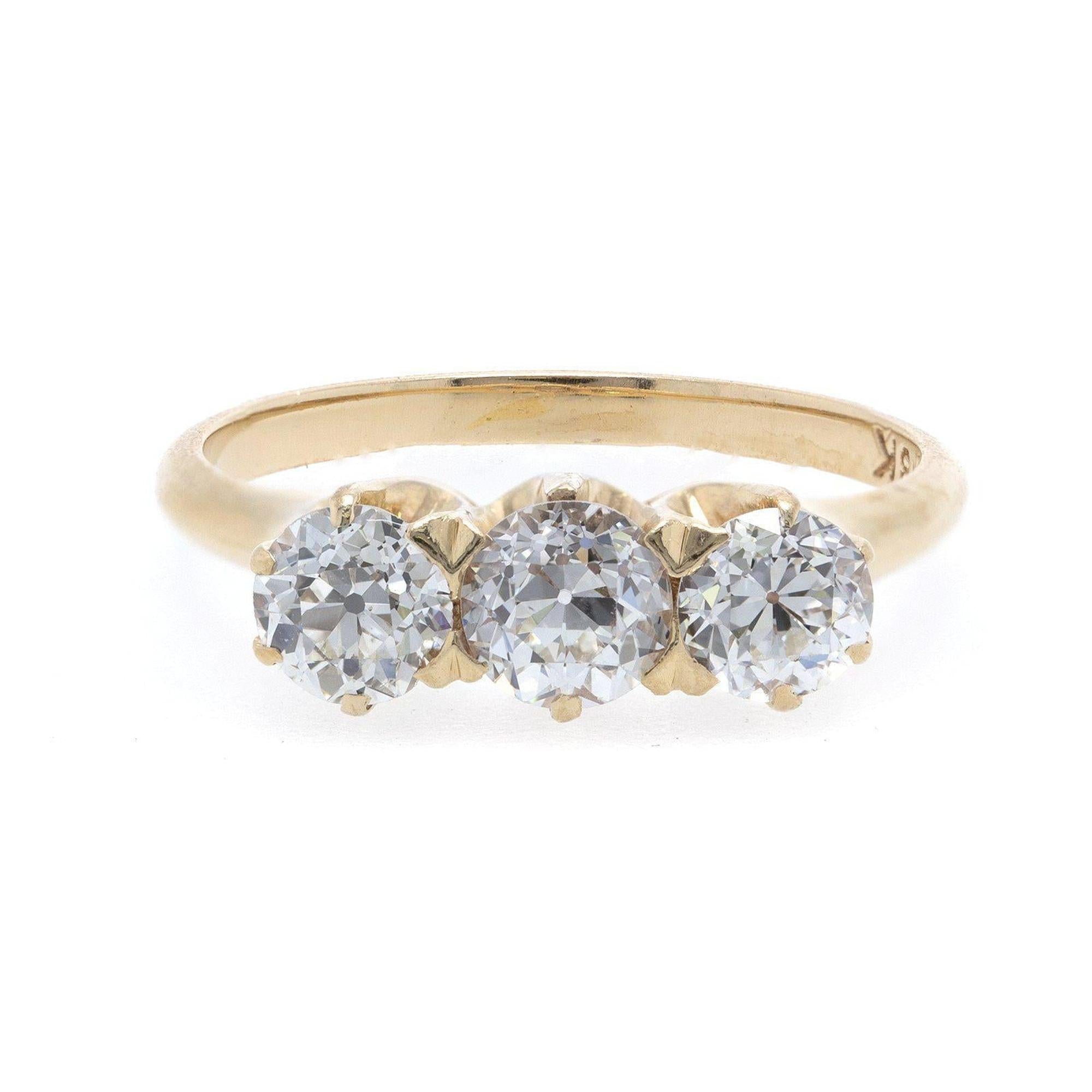 Antique Three Stone Diamond Ring