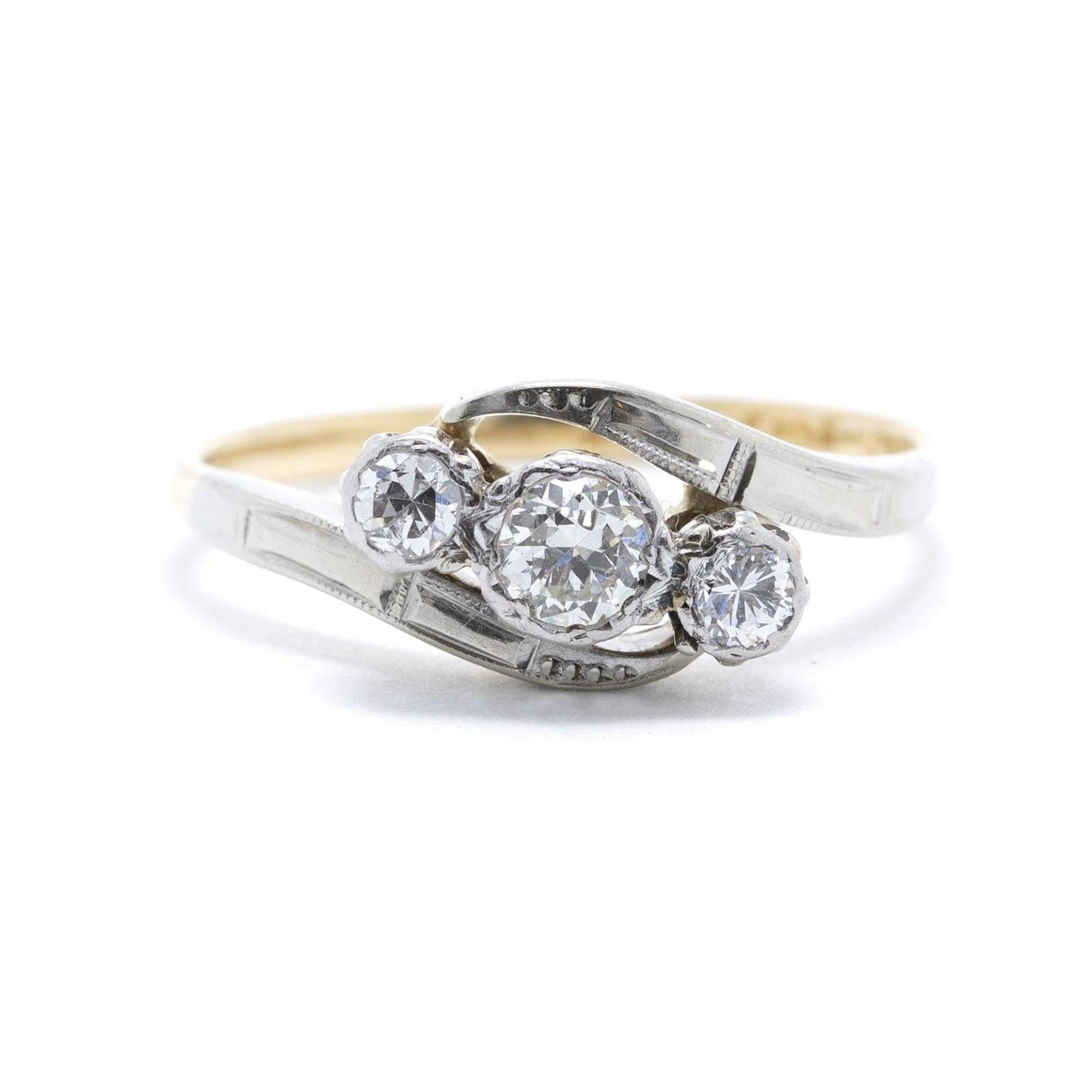 Antique Three Stone Diamond Ring