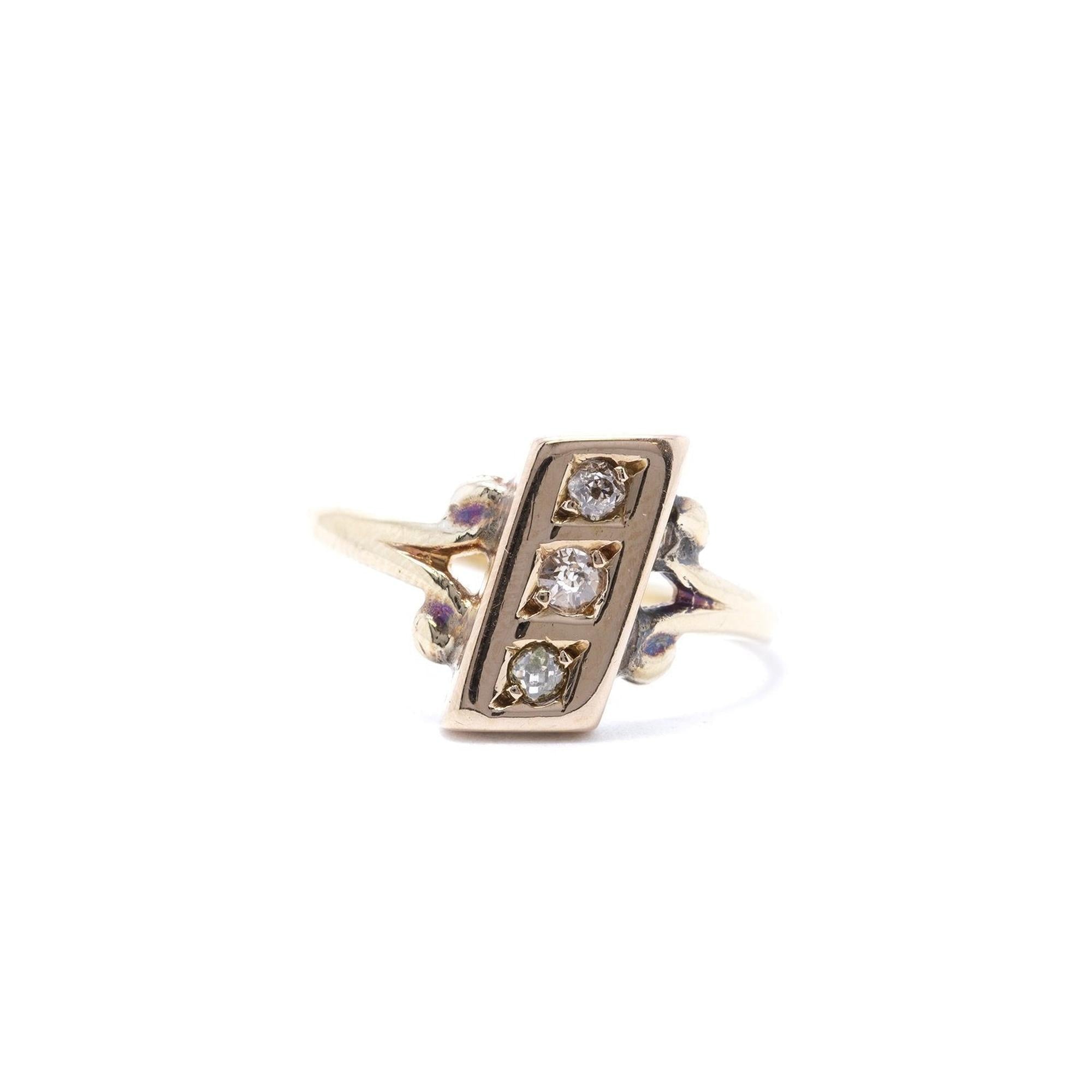 Antique Three Stone Diamond Ring