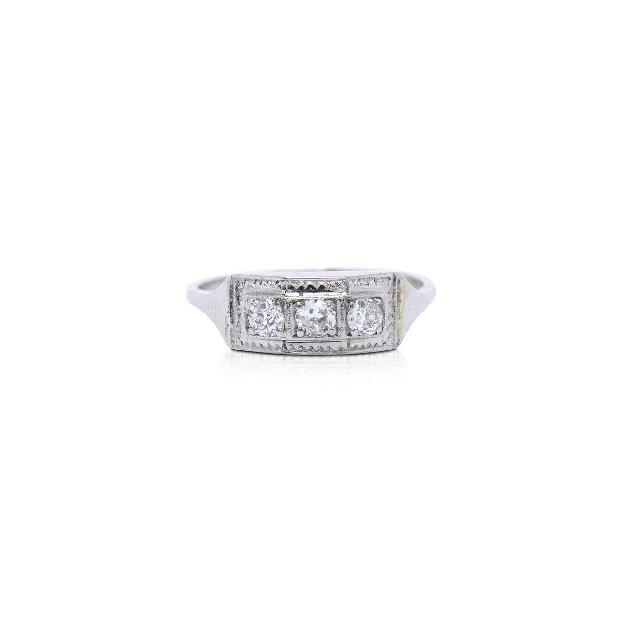 Antique Three Stone Diamond Ring