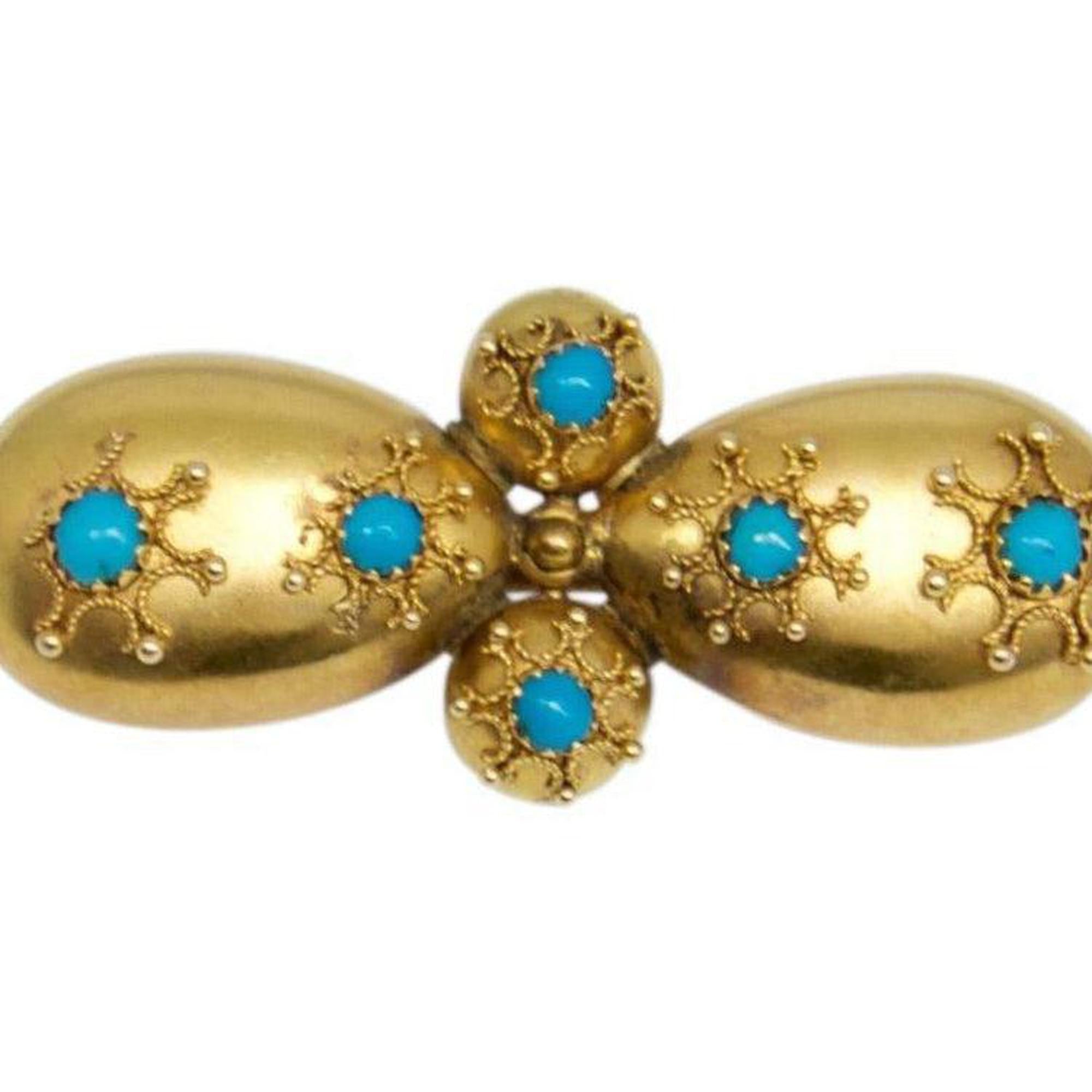 Antique Turquoise Brooch