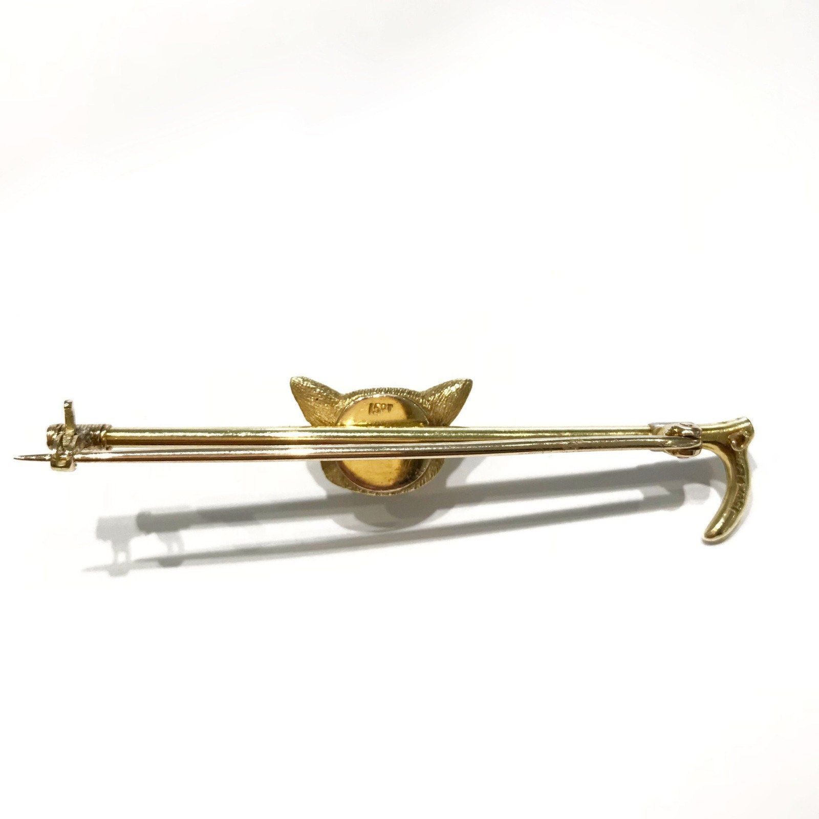 Antique Wolf Head Brooch