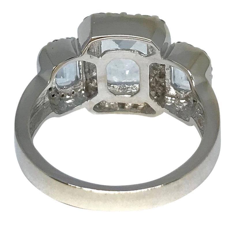 Aquamarine & Diamond Cocktail Ring