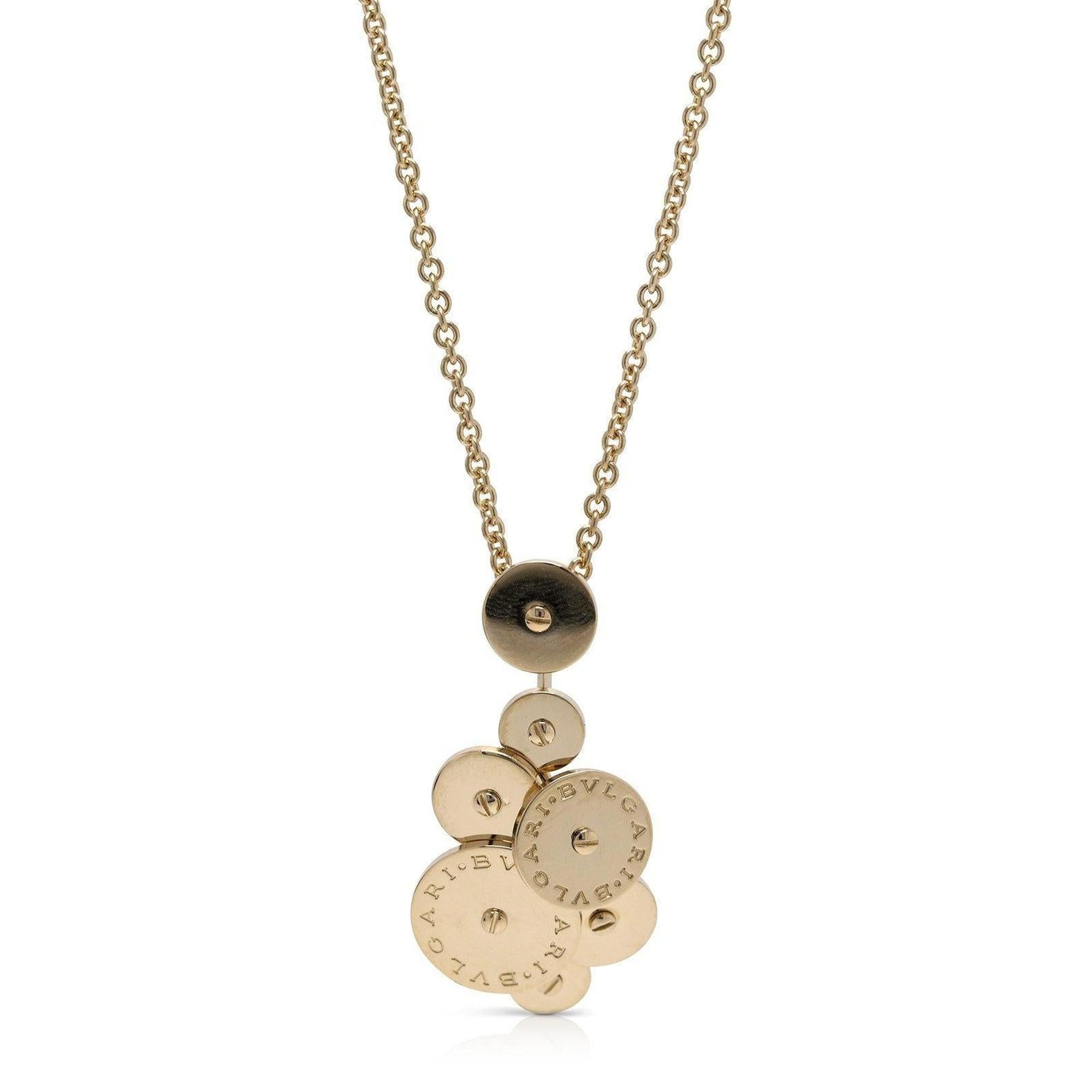 BVGLARI 18k Gold Cicladi Disc Pendant Necklace