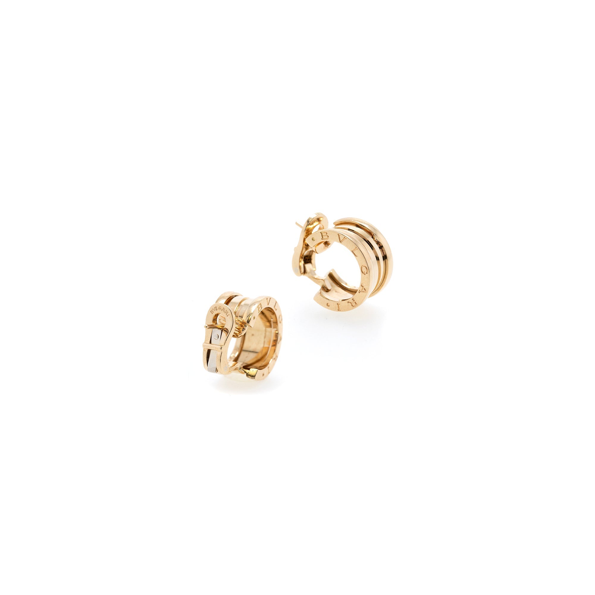 BVLGARI 18k Gold B.Zero1 Hoop Earrings