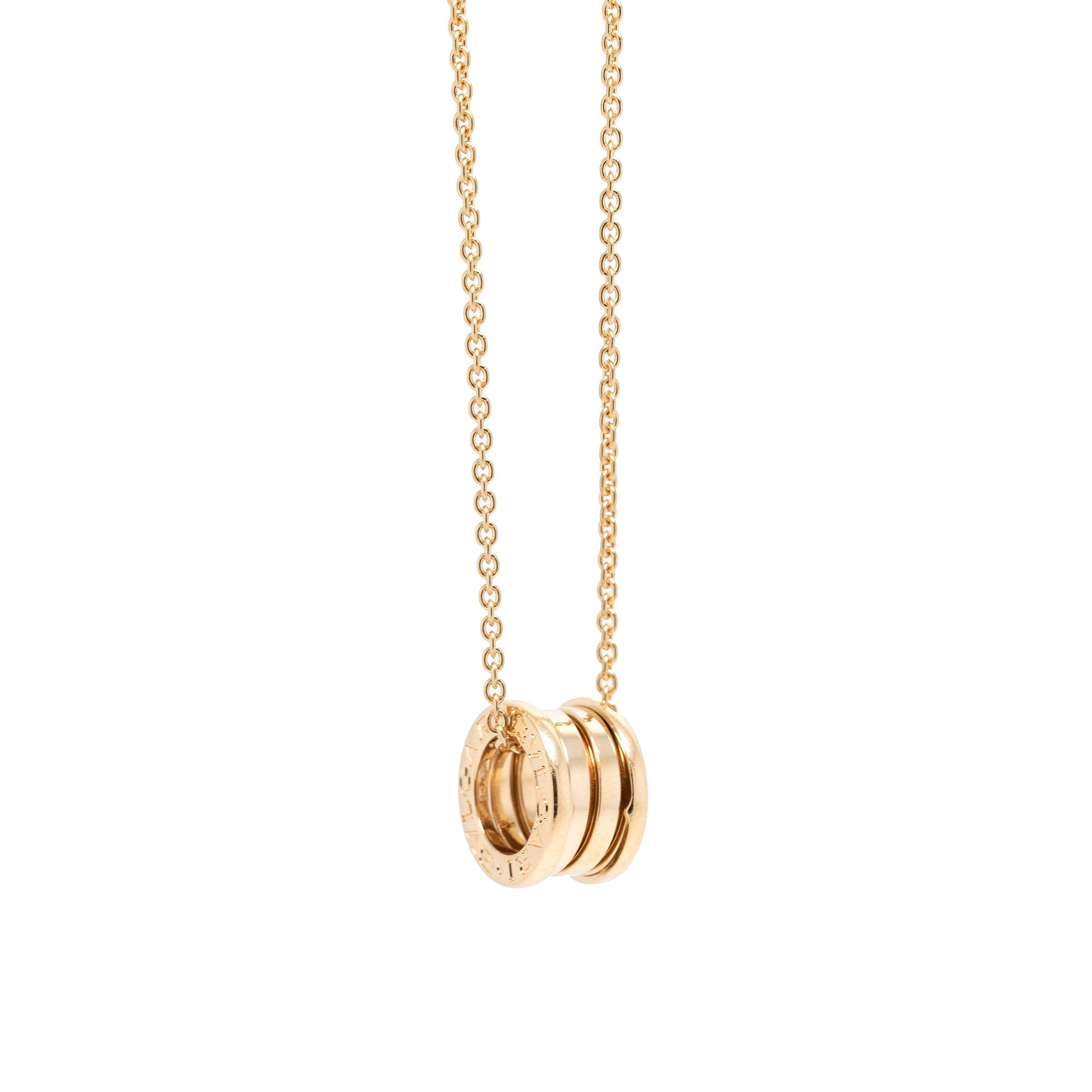BVLGARI 18k Gold B.Zero1 Pendant Necklace w/ Box