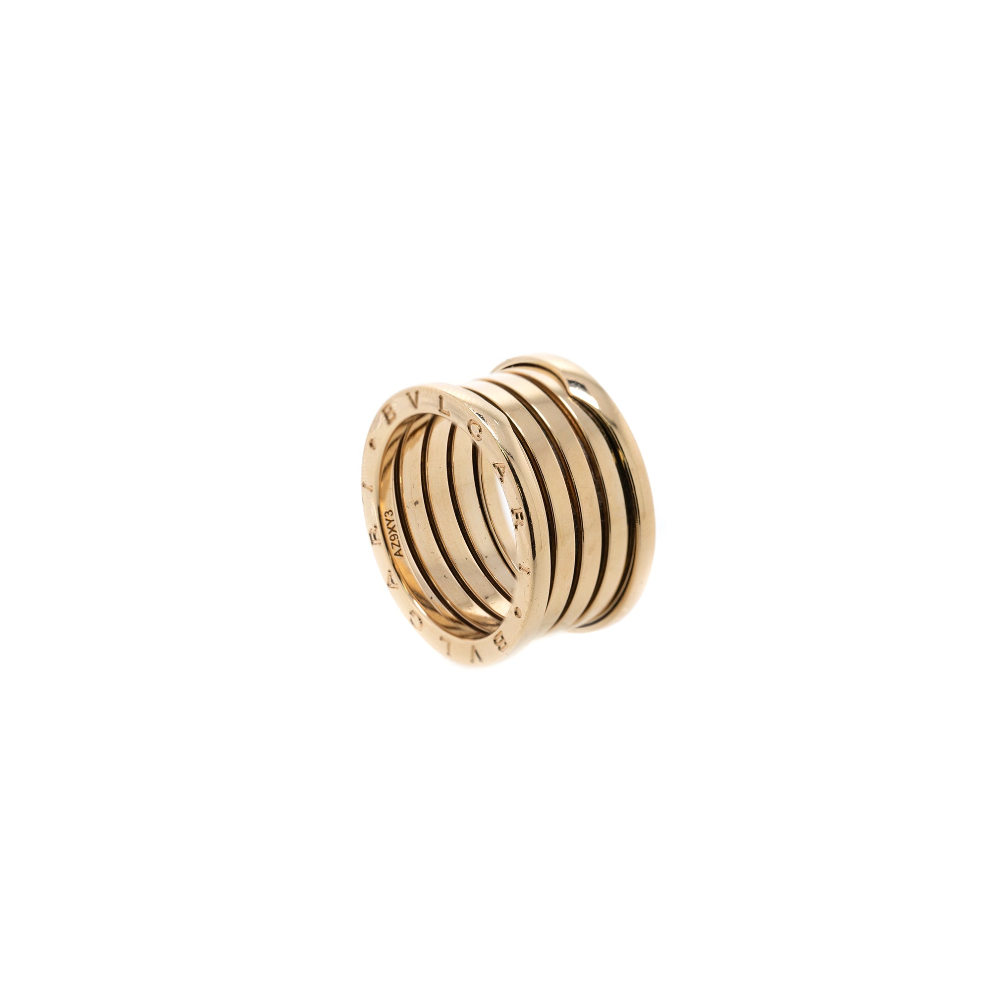 BVLGARI 18k Gold B.Zero1 XXth Anniversary Five-Band Ring w/ Box, Certificate & Receipt