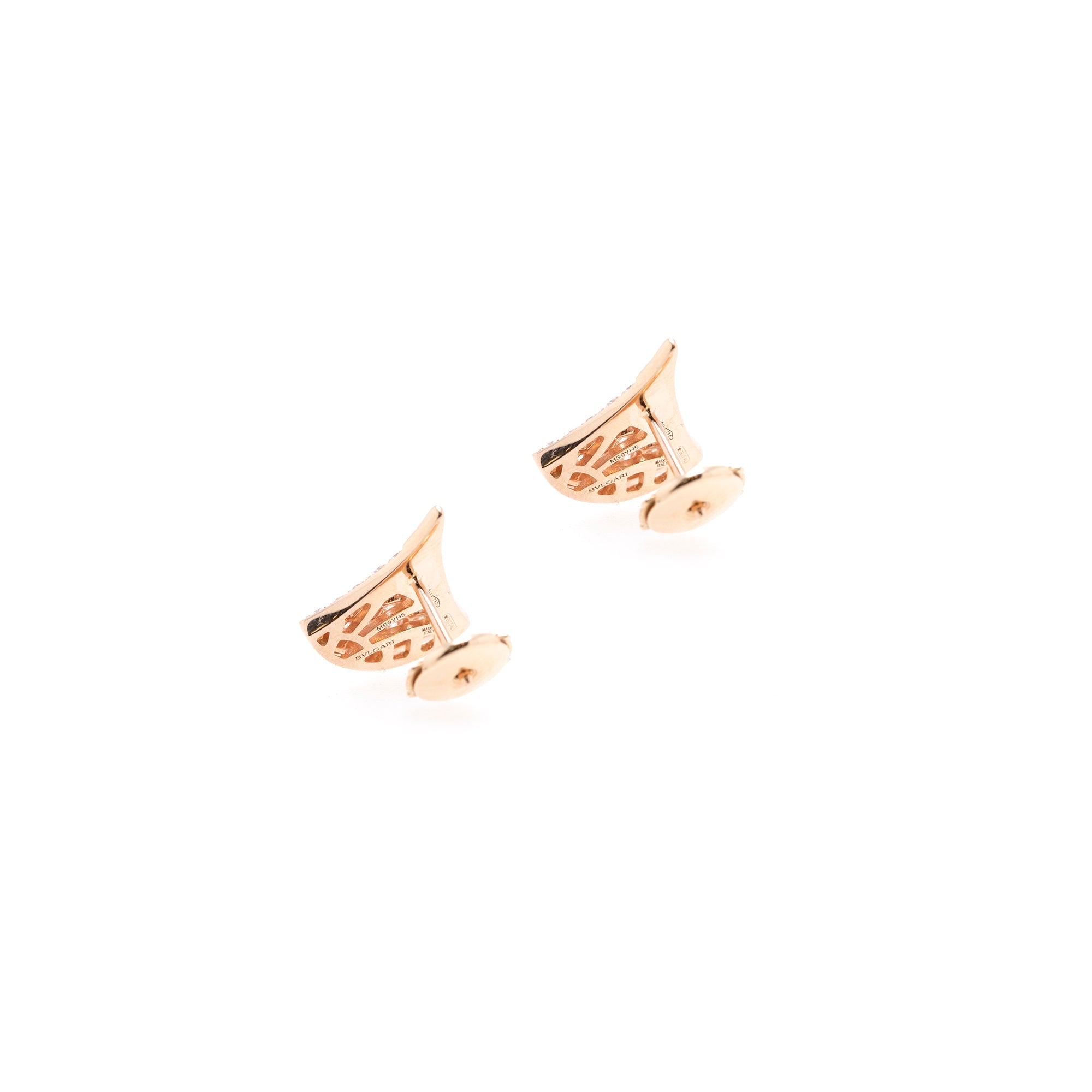 BVLGARI 18k Rose Gold Diva's Dream Diamond Stud Earrings