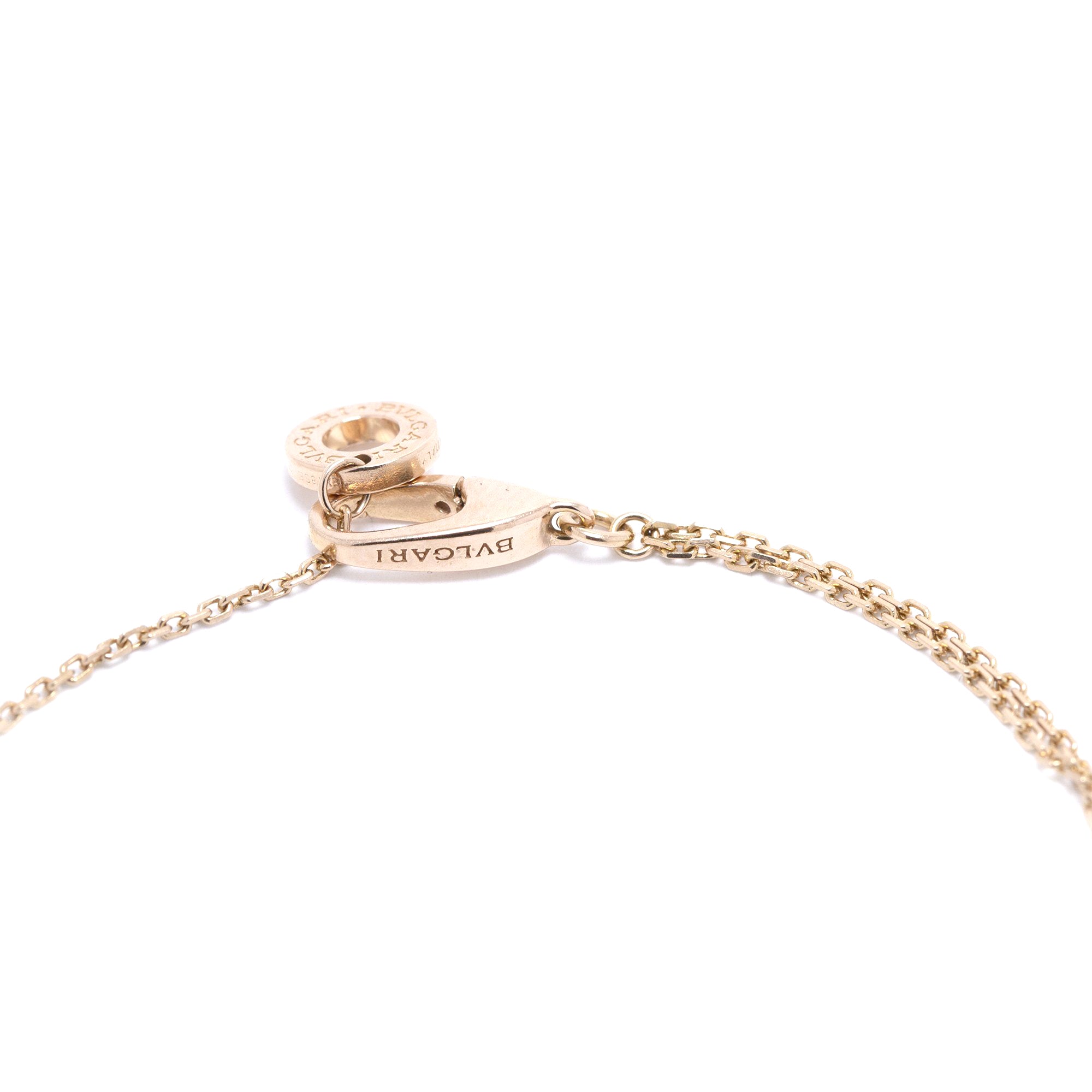 BVLGARI 18k Rose Gold Mother of Pearl Diva's Dream Charm Bracelet