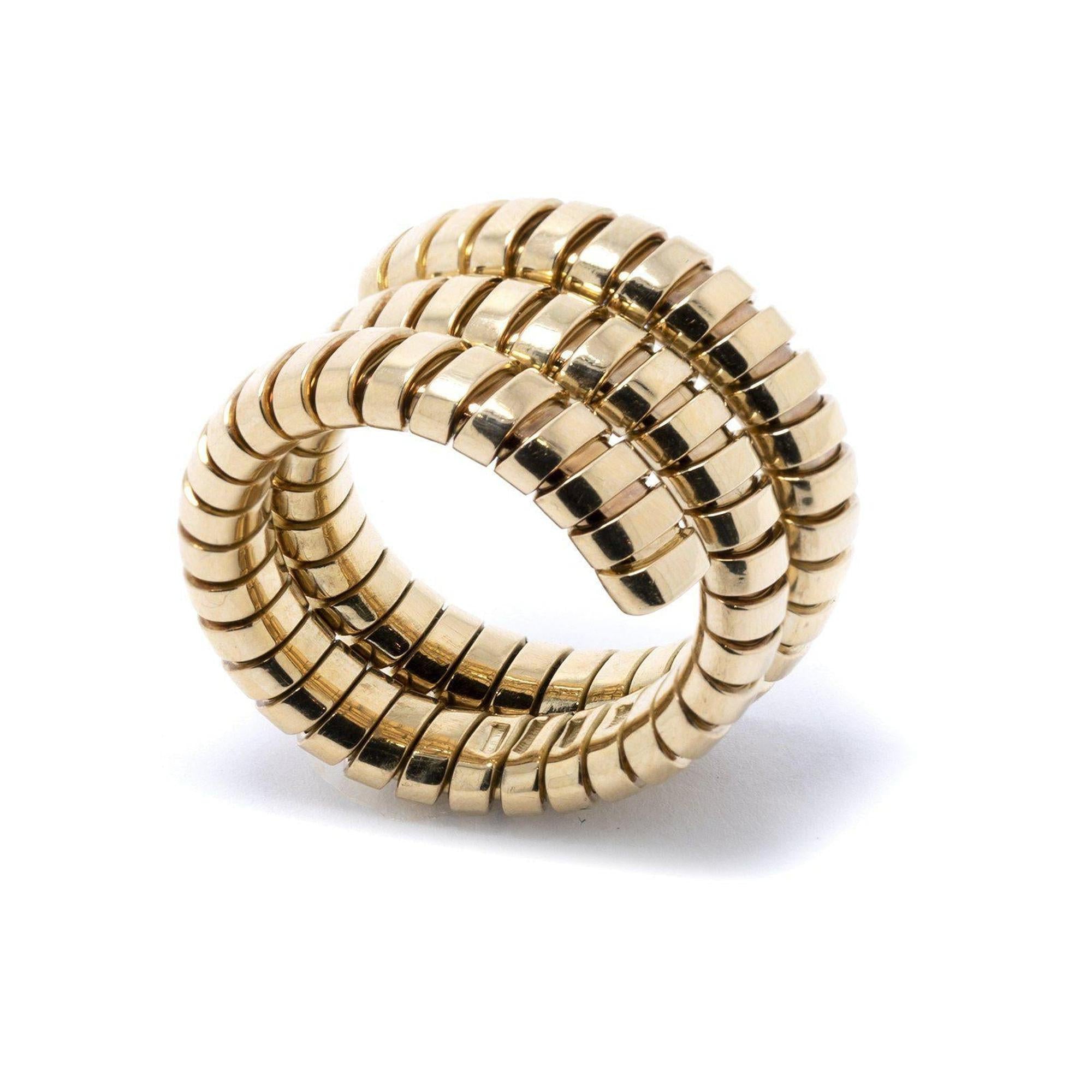 BVLGARI 18k Tubogas Coil Ring