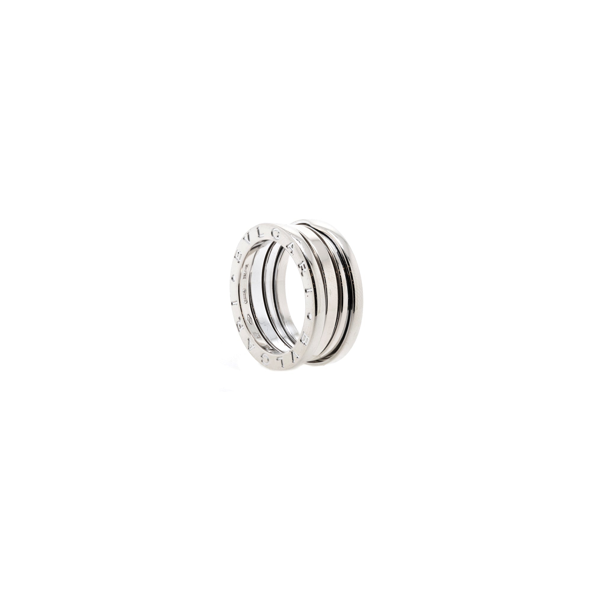 BVLGARI 18k White Gold B.Zero1 3-Band Ring