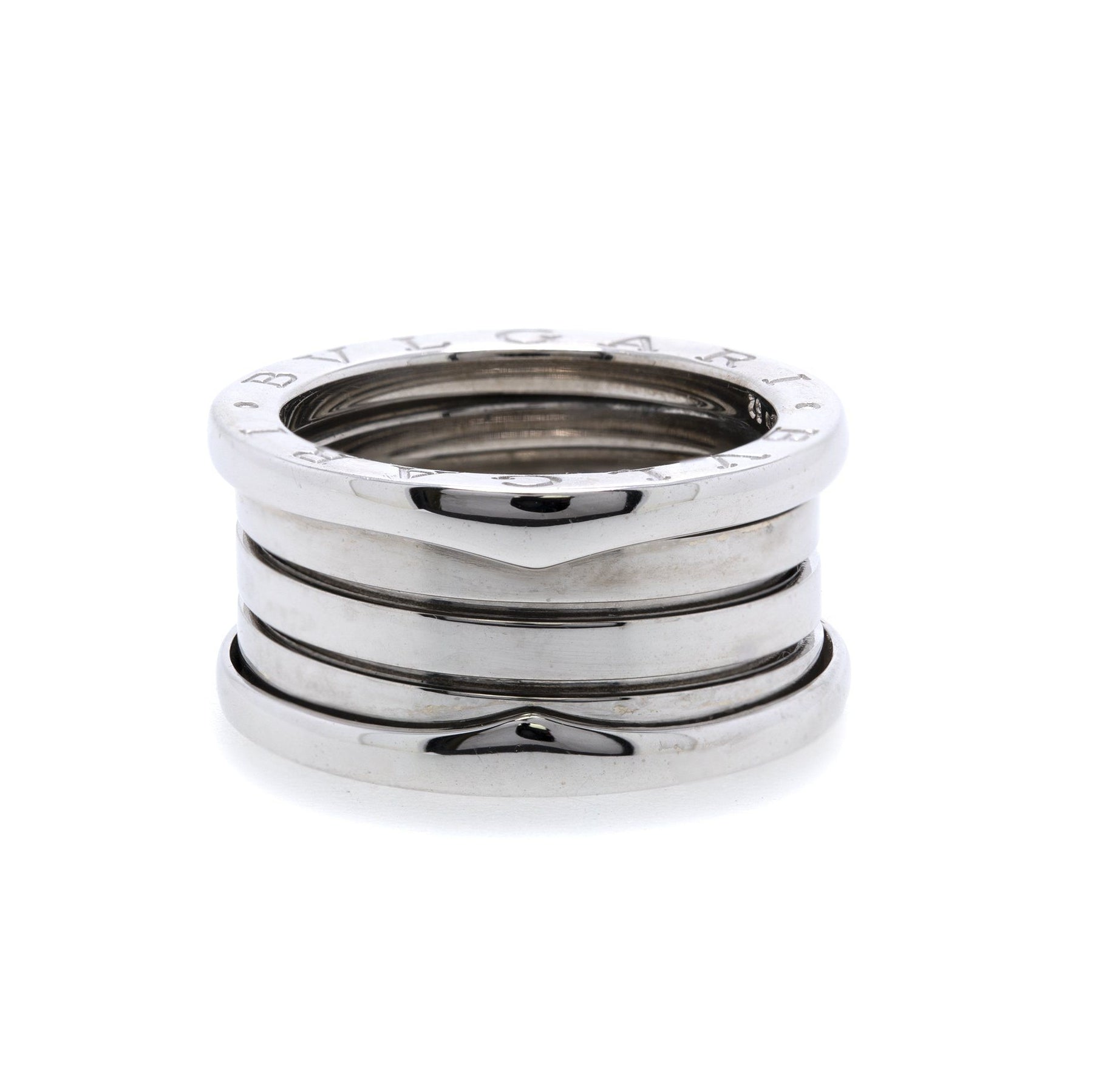 BVLGARI 18k White Gold B.Zero1 Four-Band Ring