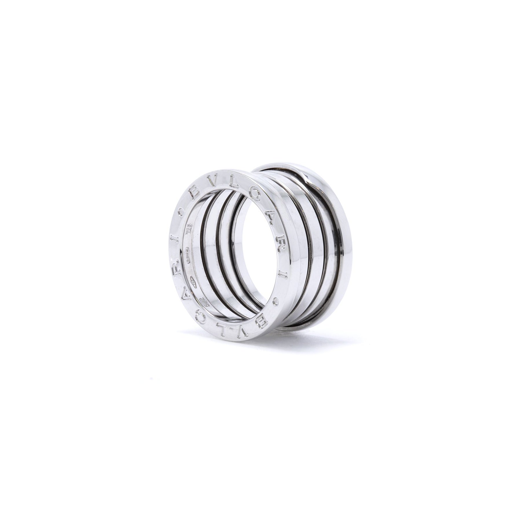 BVLGARI 18k White Gold B.Zero1 Four-Band Ring