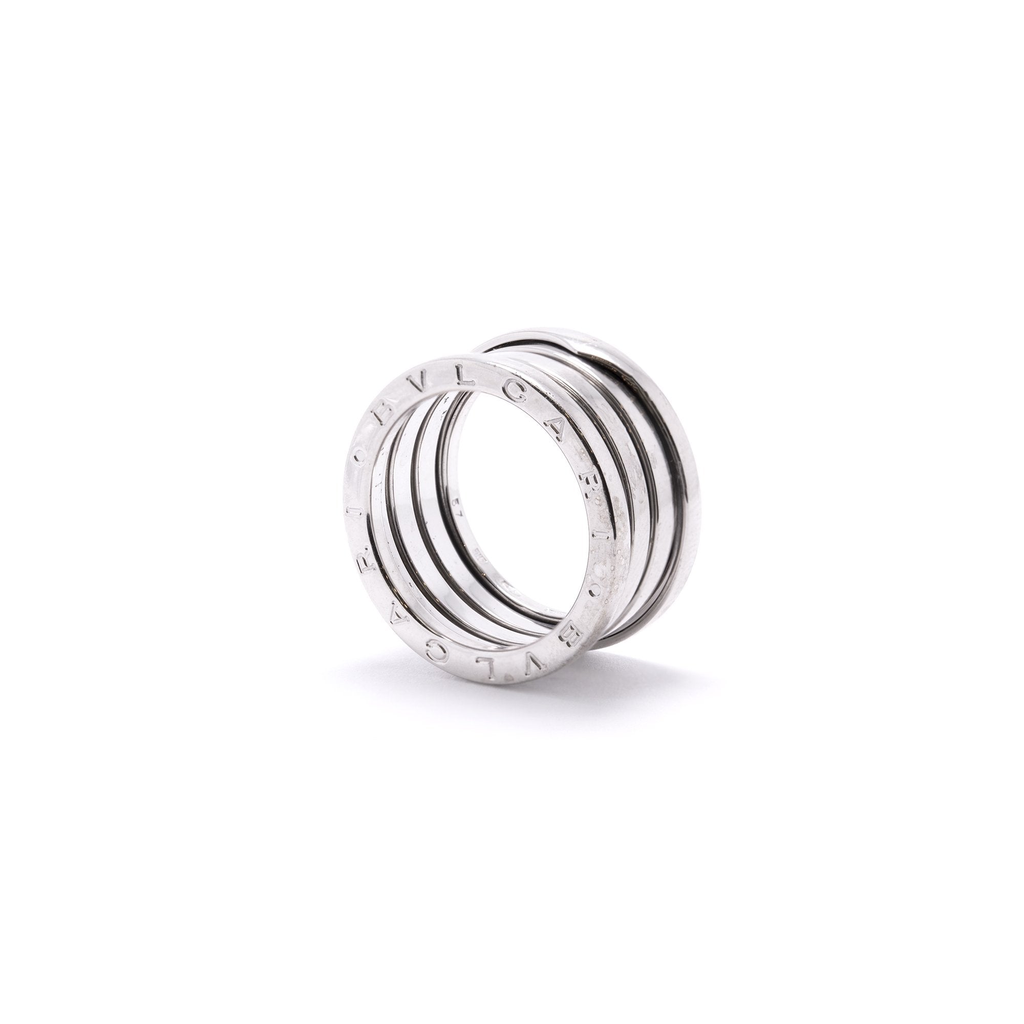 BVLGARI 18k White Gold B.Zero1 Four-Band Ring