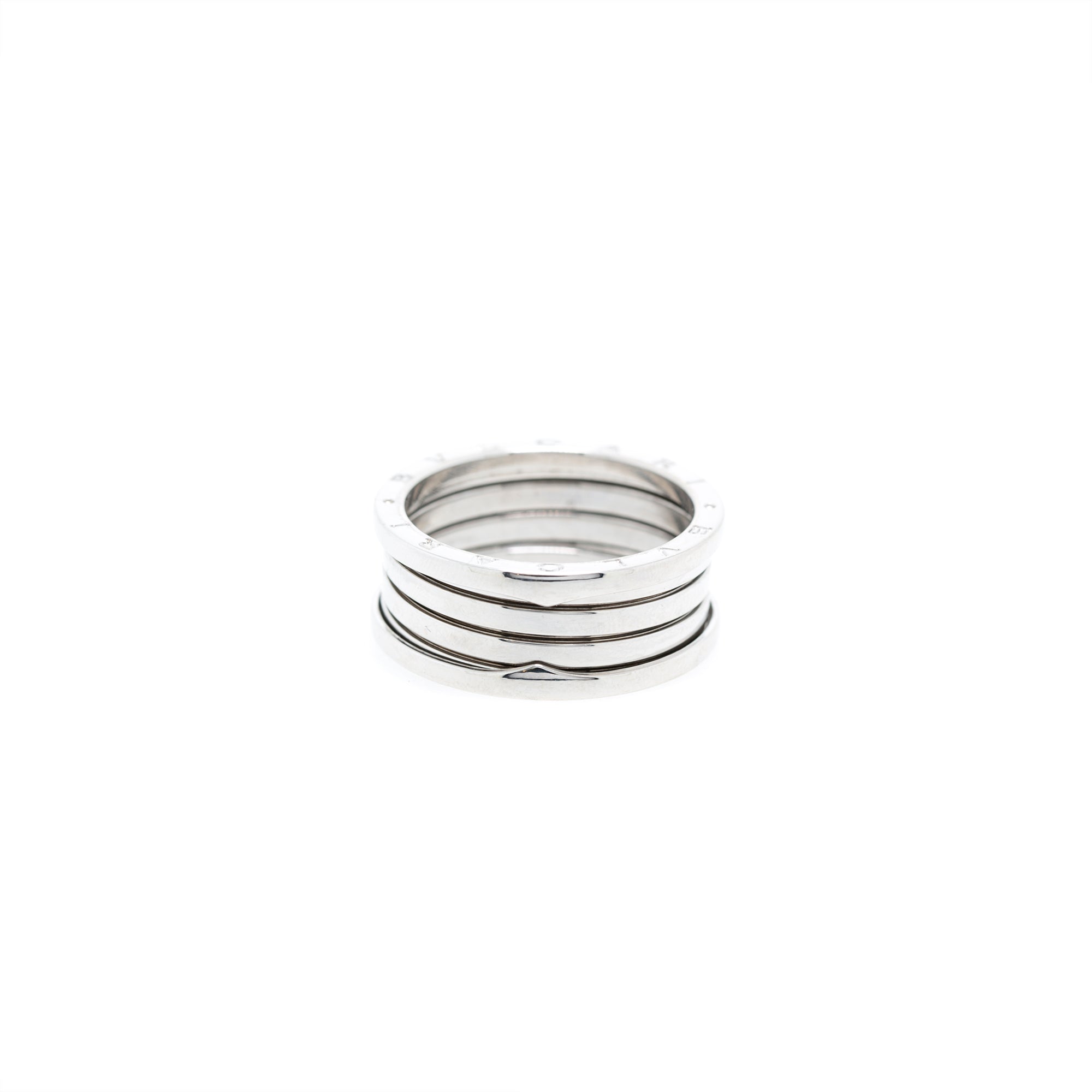 BVLGARI 18k White Gold B.Zero1 Four-Band Ring