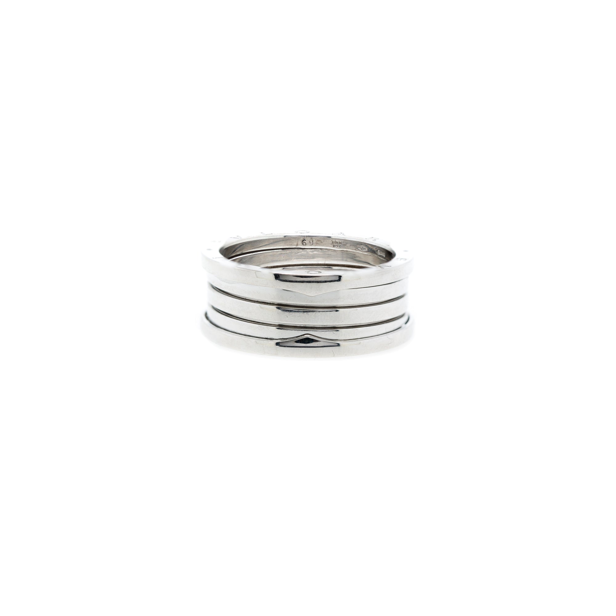BVLGARI 18k White Gold B.Zero1 Four-Band Ring