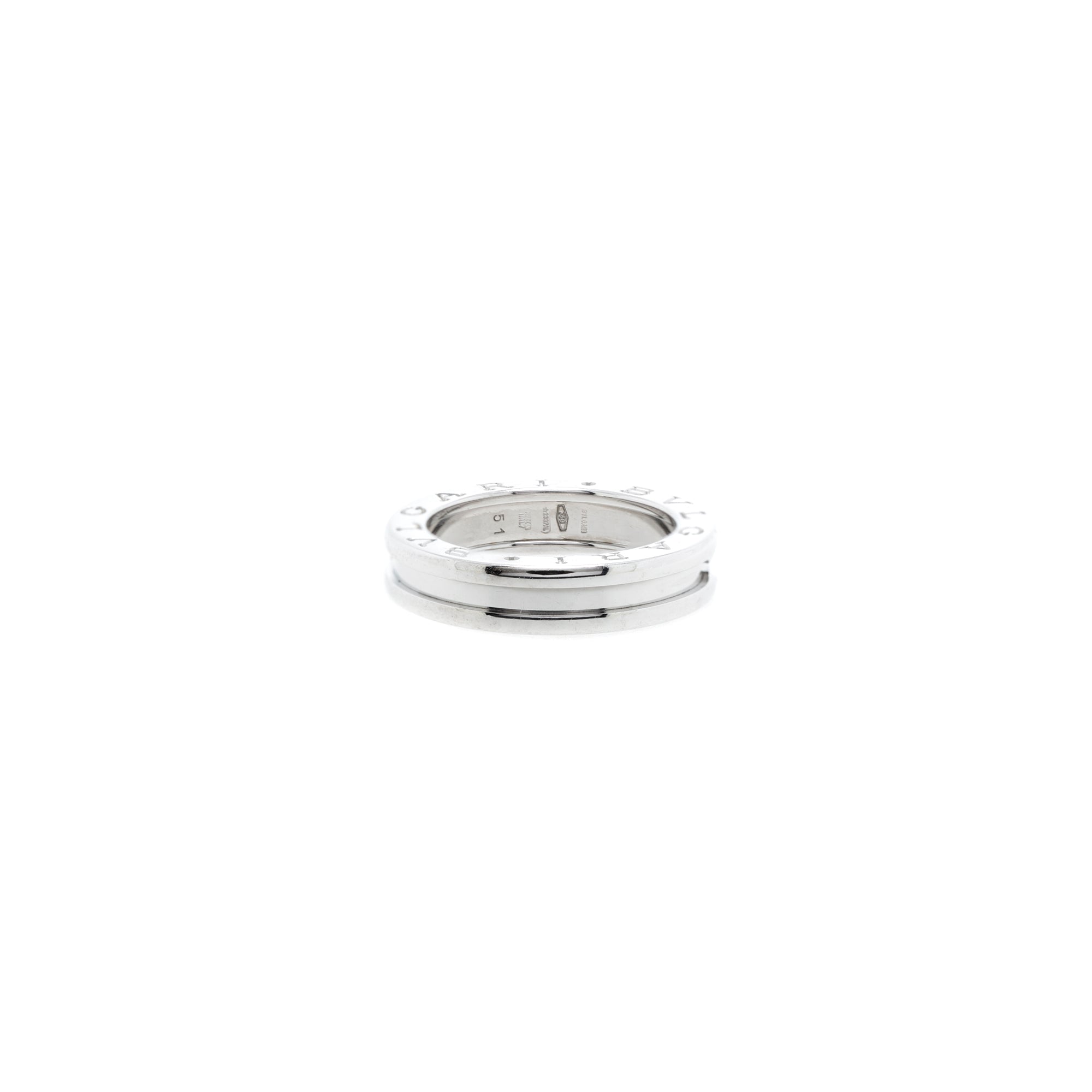 BVLGARI 18k White Gold B.Zero1 One-Band Ring